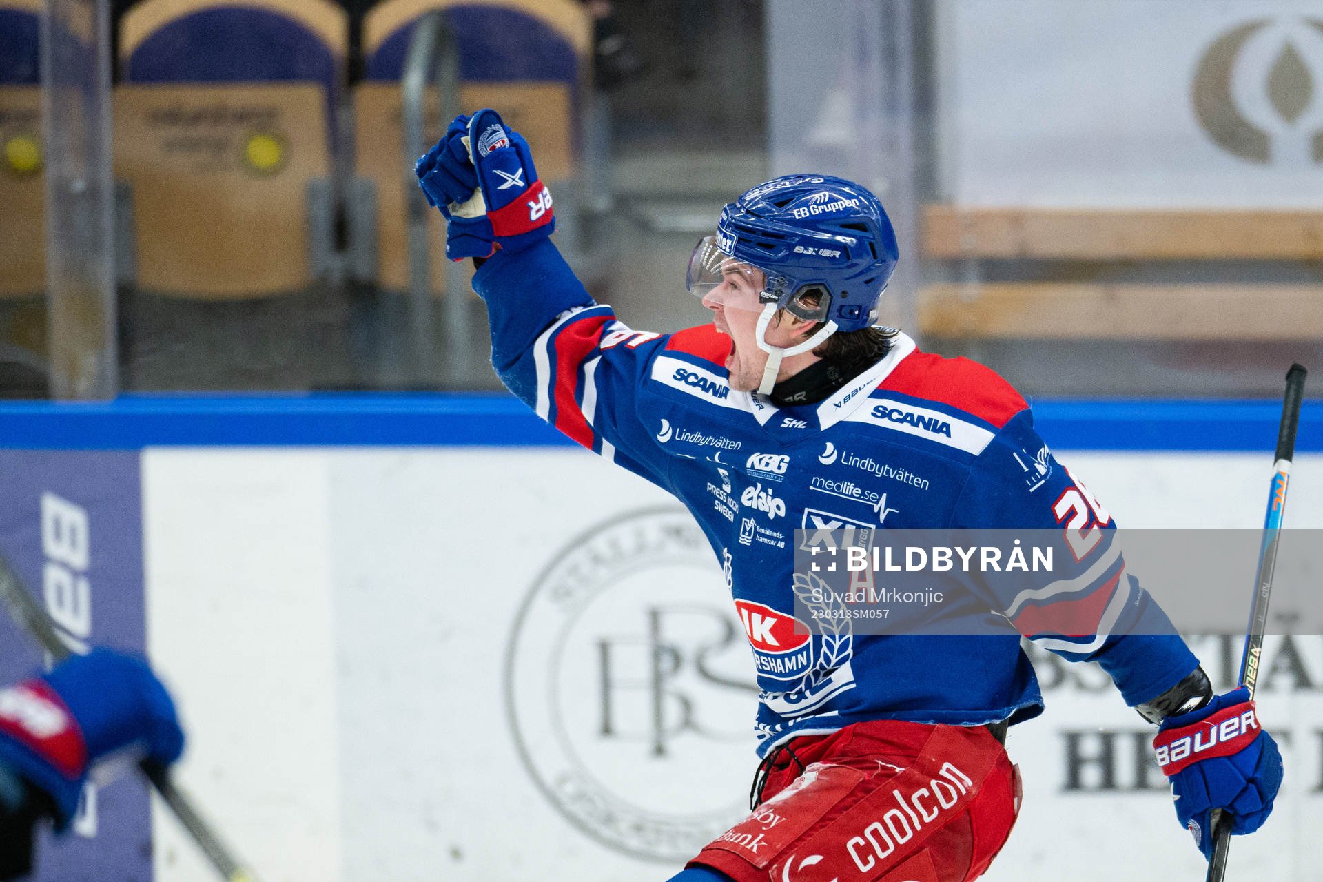 Oskarshamns Lukas Pilö jublar