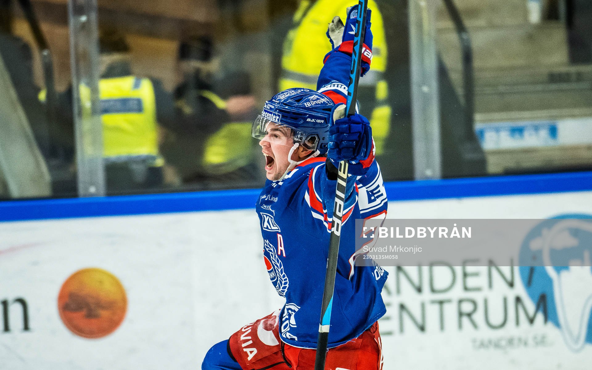 Oskarshamns Lukas Pilö jublar