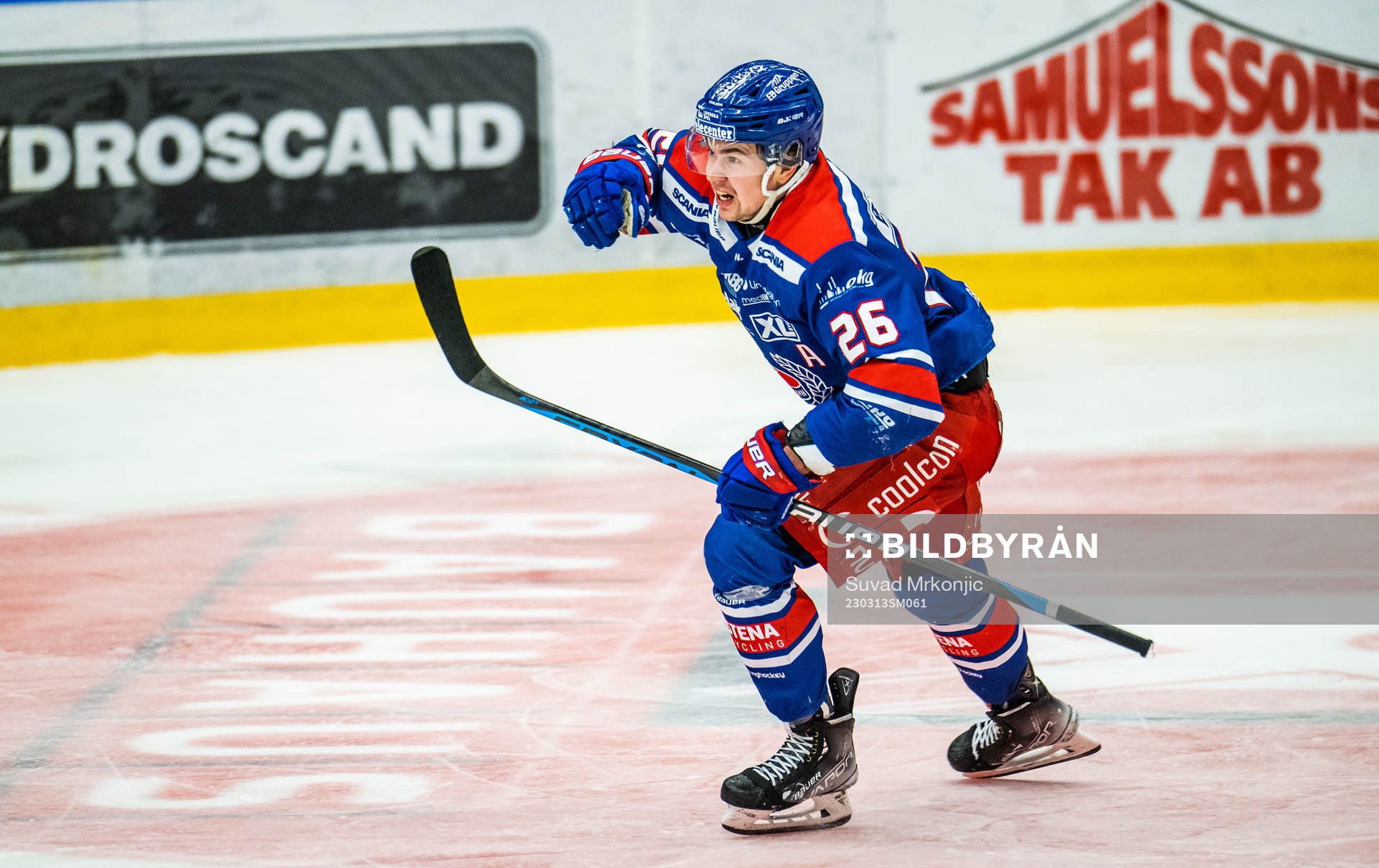 Oskarshamns Lukas Pilö jublar