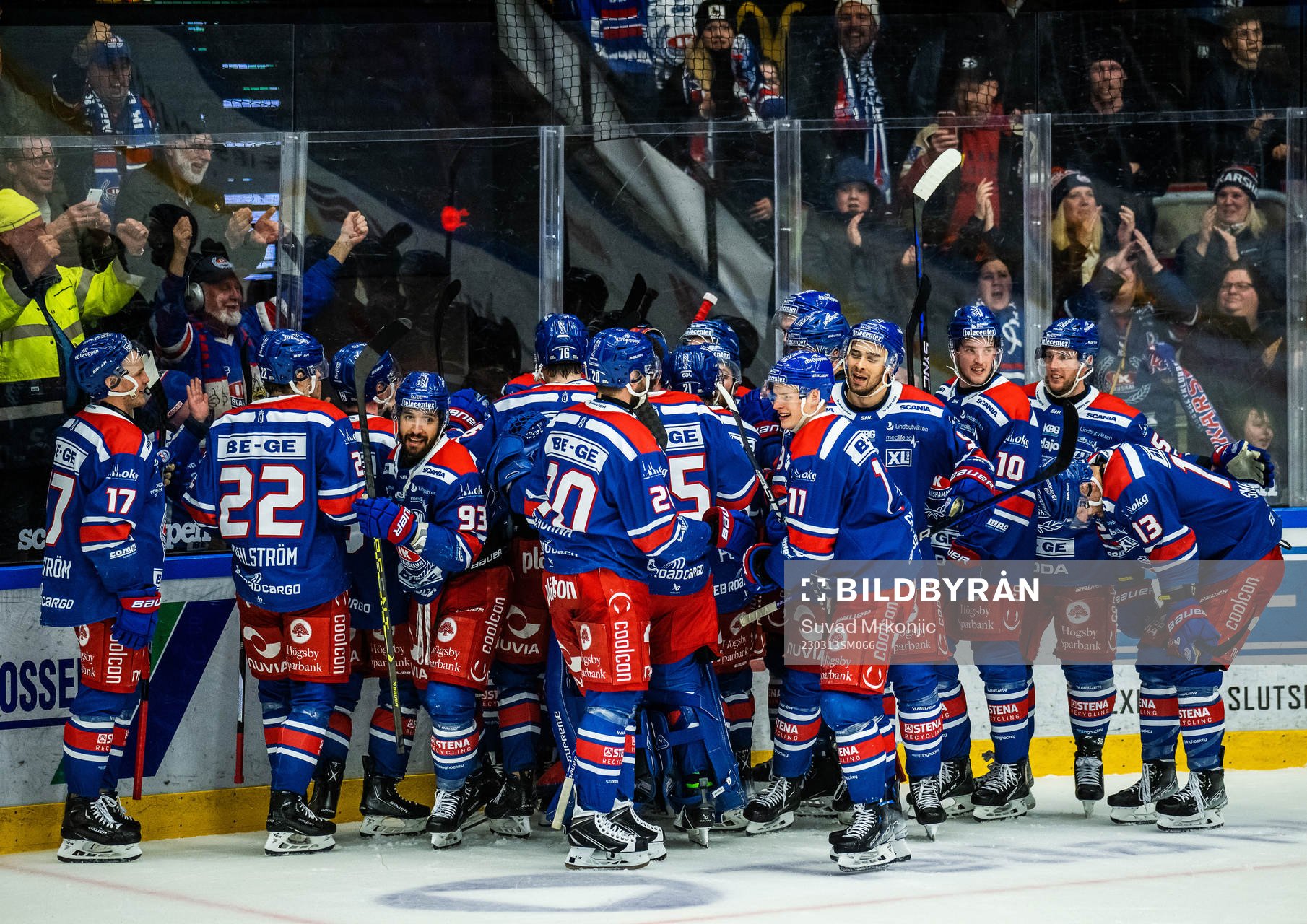 Oskarshamns spelare jublar