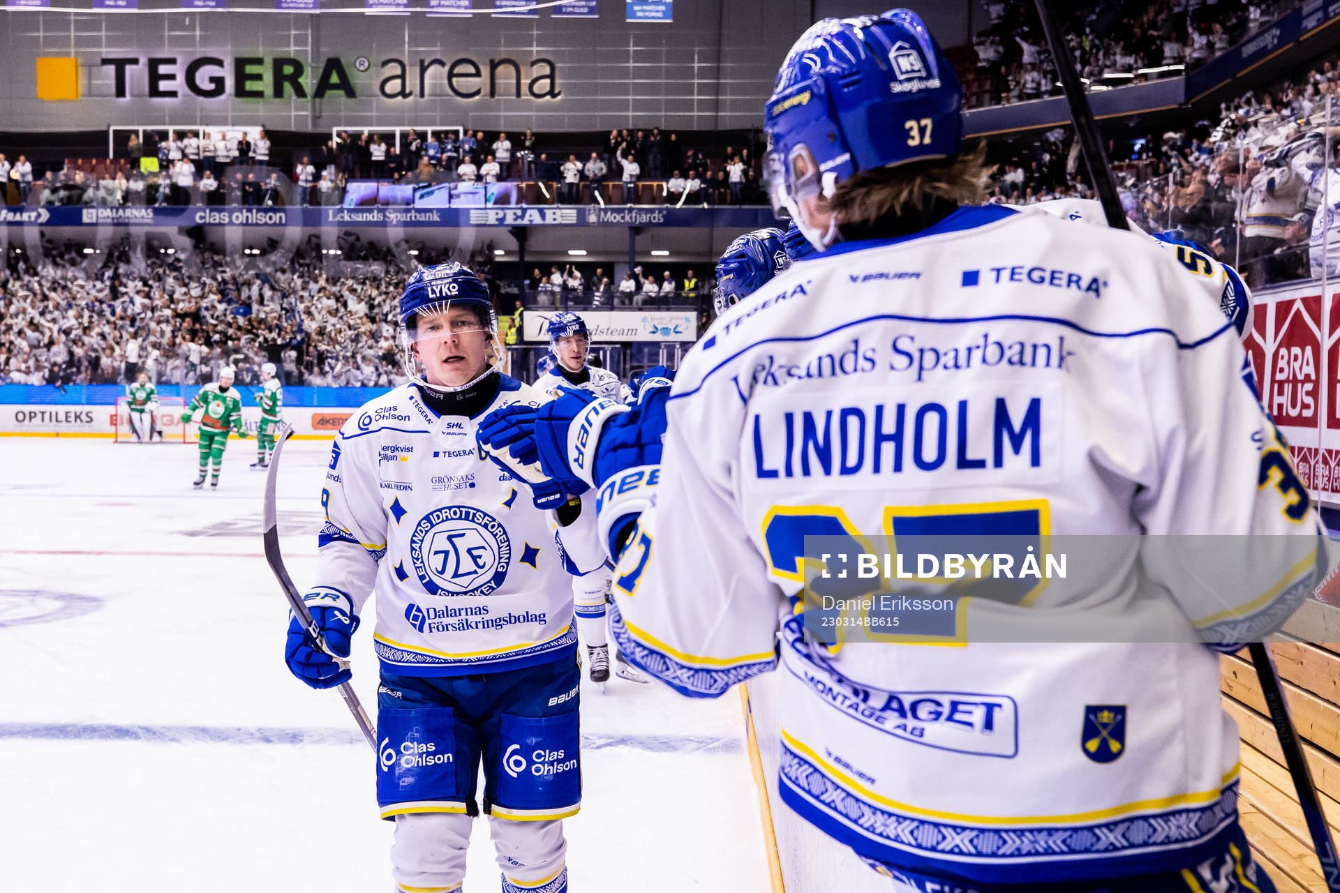 Leksands Patrik Zackrisson jublar