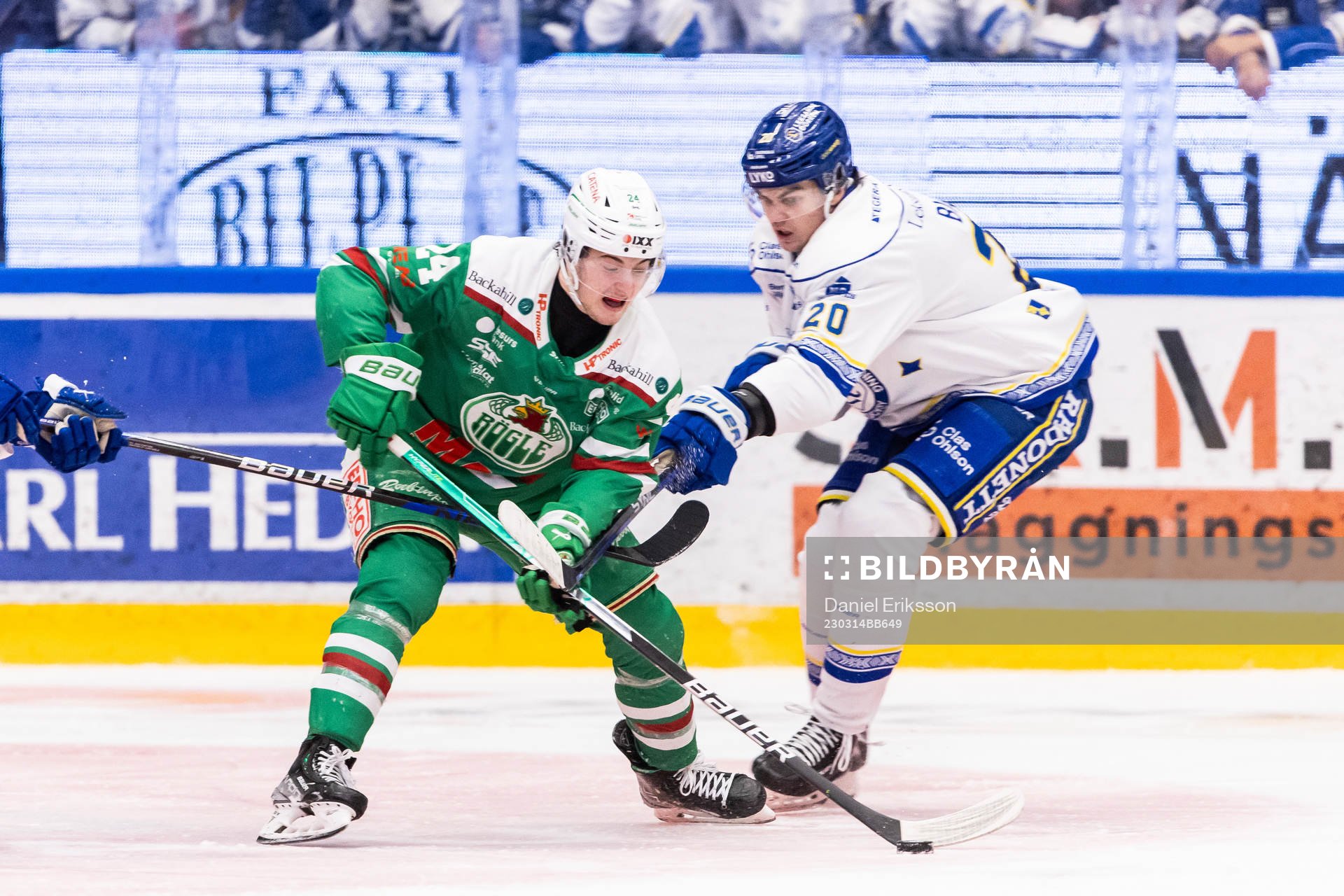 Rögles Marco Kasper och Leksands Lian Bichsel