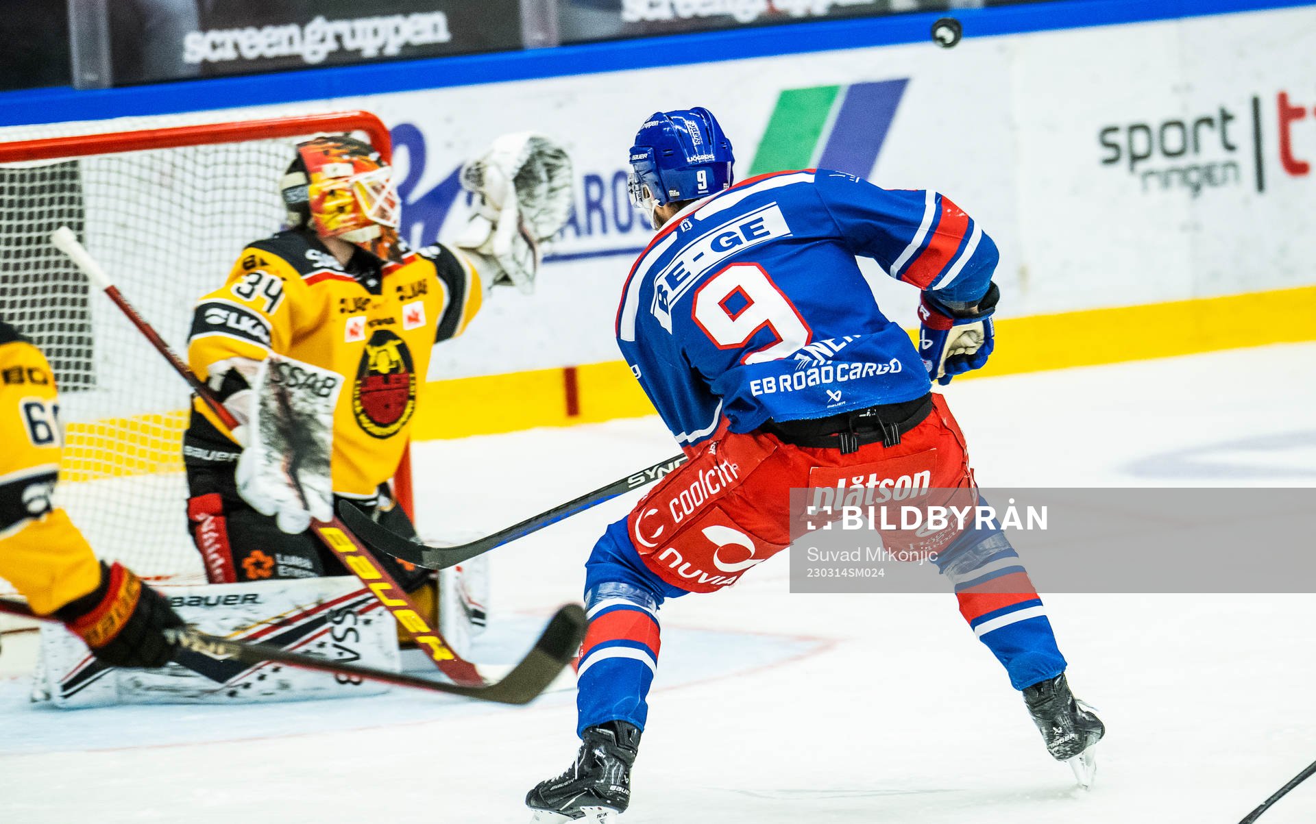 Luleås målvakt Joel Lassinantti och Oskarshamns Ahti