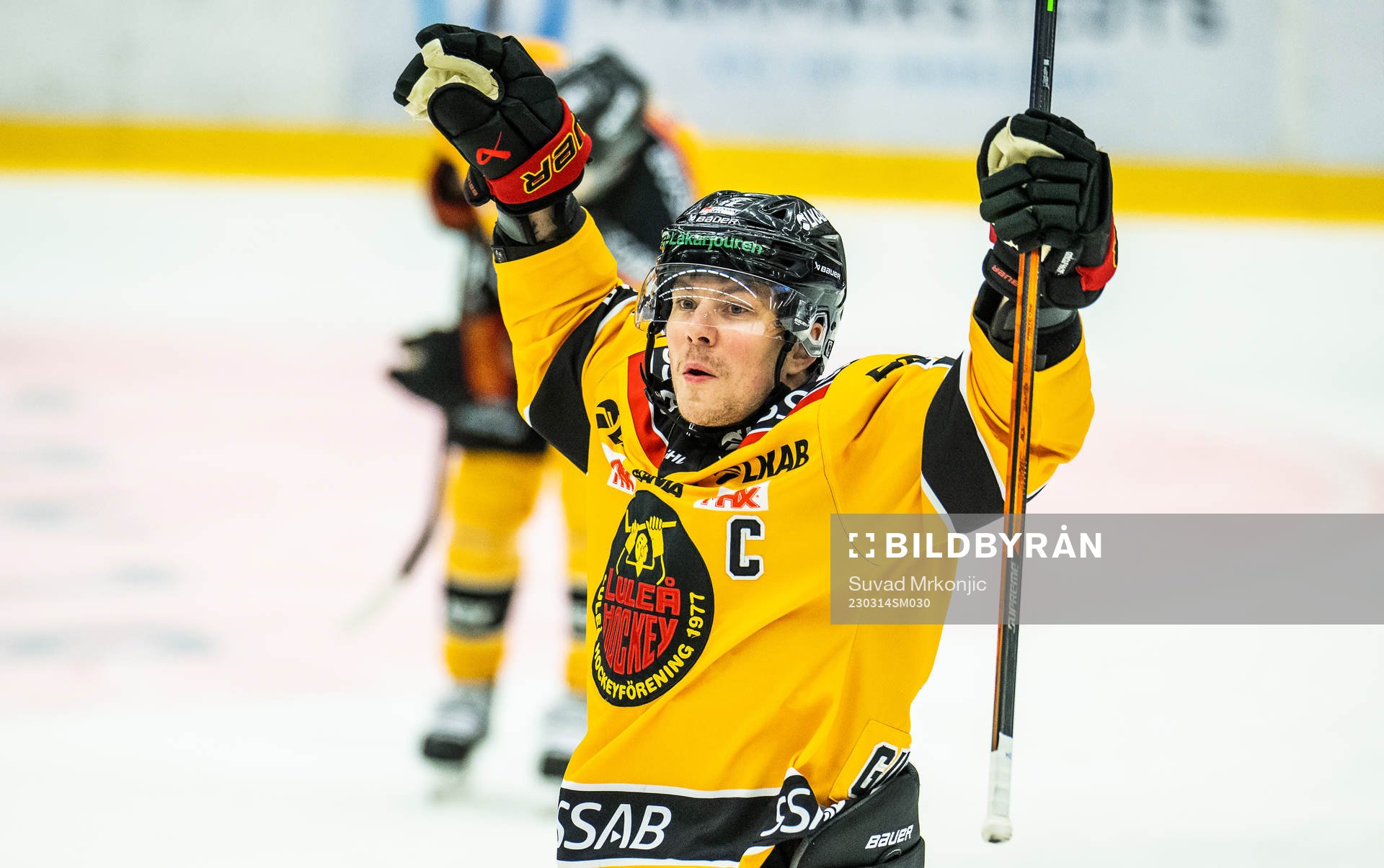Luleås Erik Gustafsson jublar