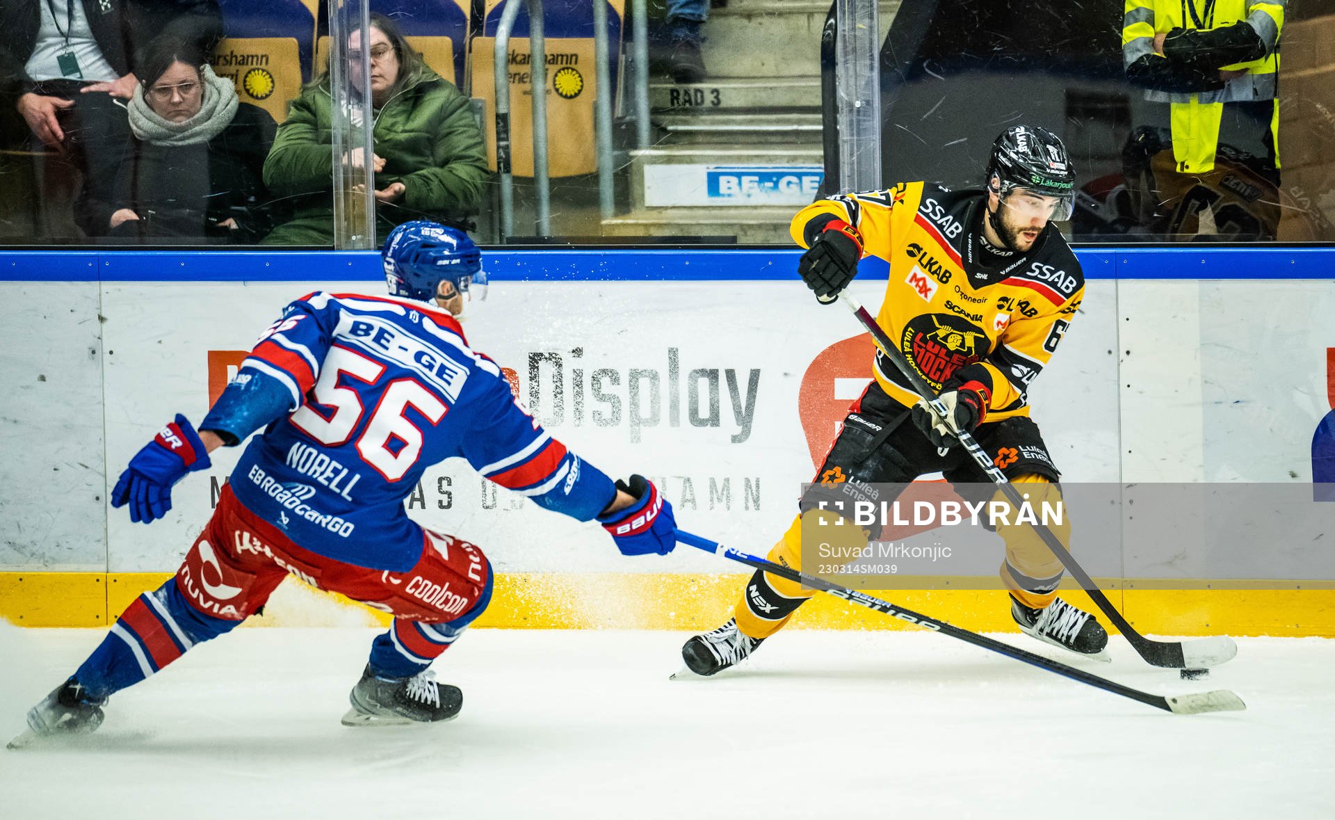 Oskarshamns Robin Norell mot Luleås Konstantin Komarek