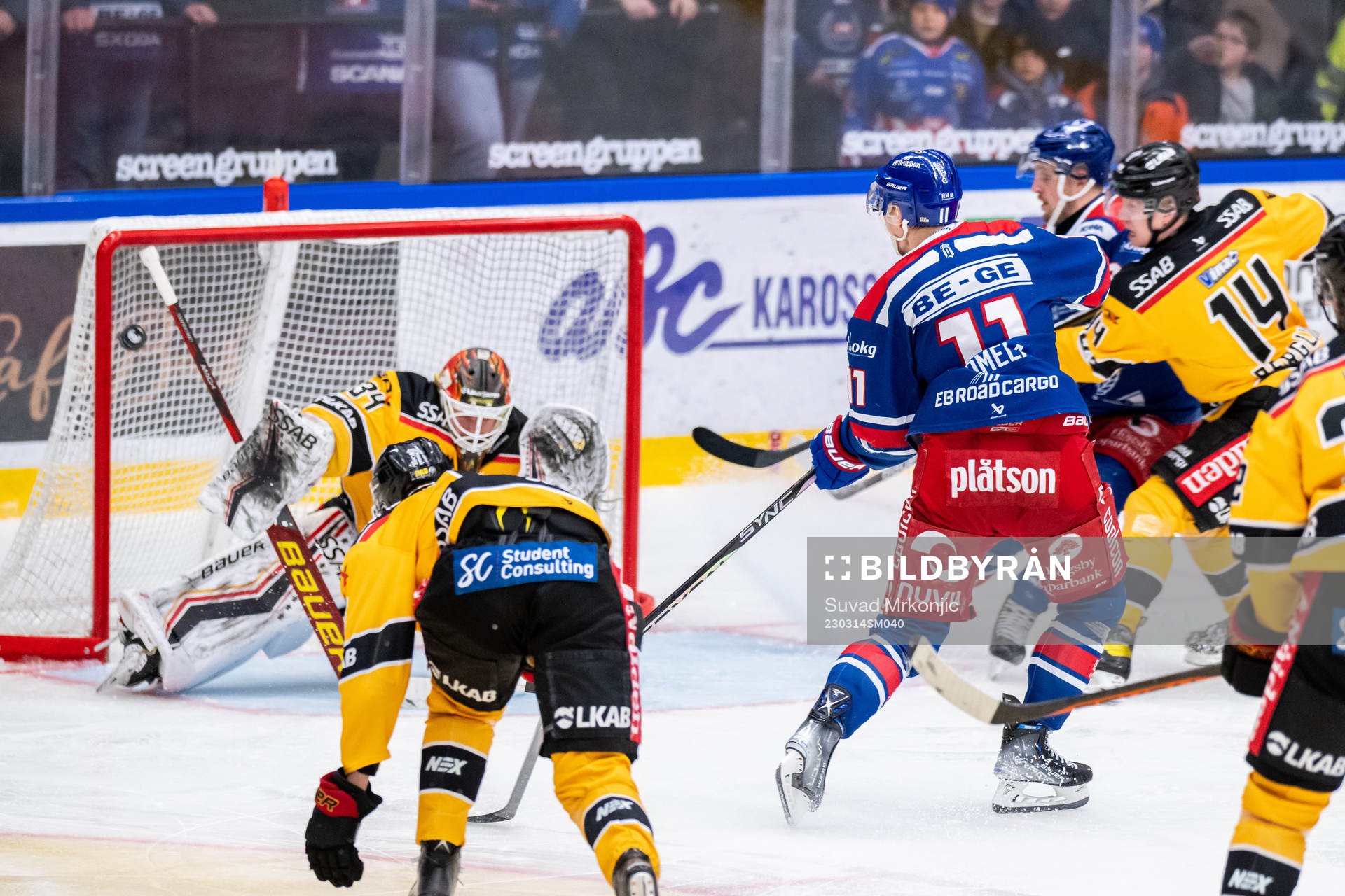 Luleås målvakt Joel Lassinantti och Oskarshamns Antti