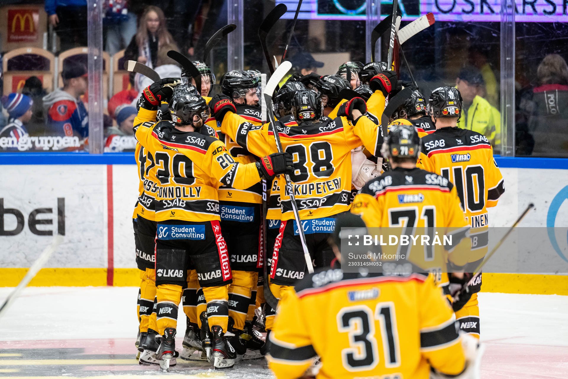 Luleås spelare jublar