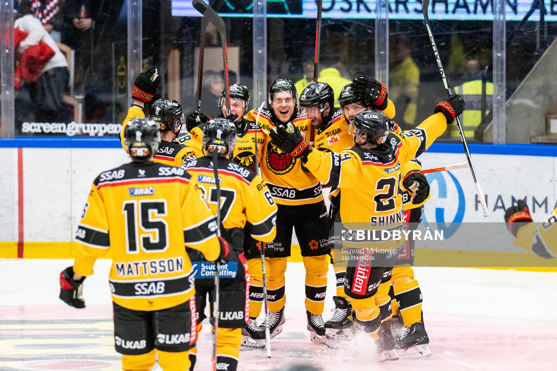 Luleås spelare jublar