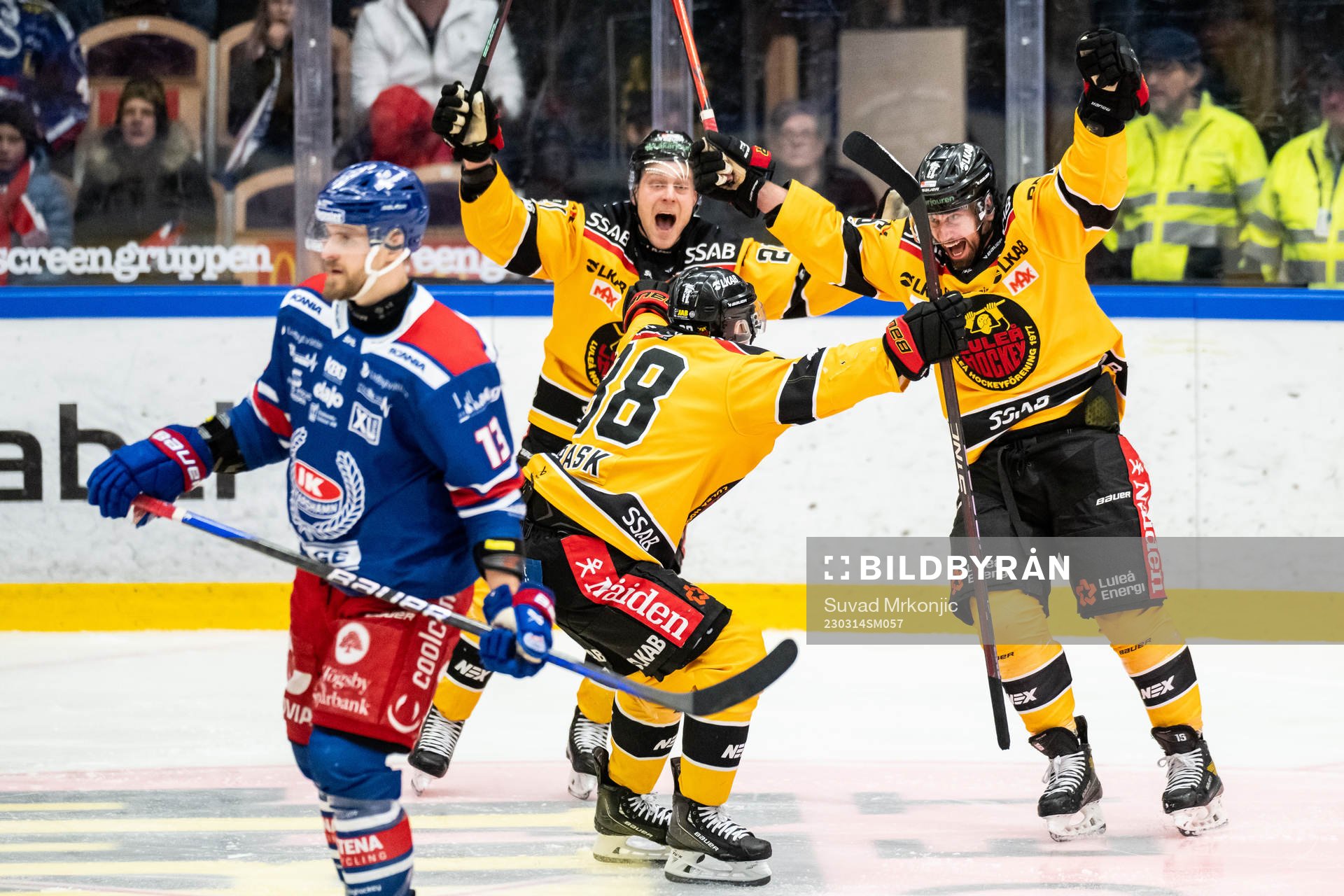 Luleås spelare jublar