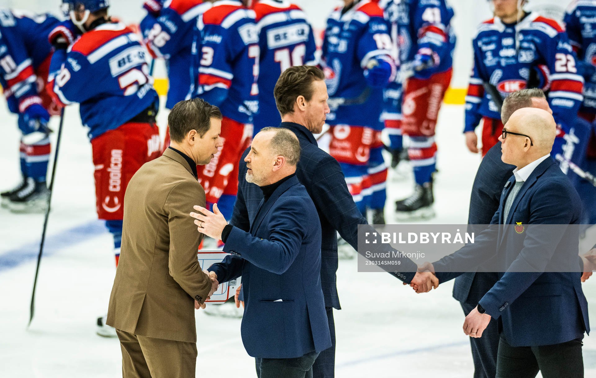 Oskarshamns tränare Martin Filander och Luleås tränare