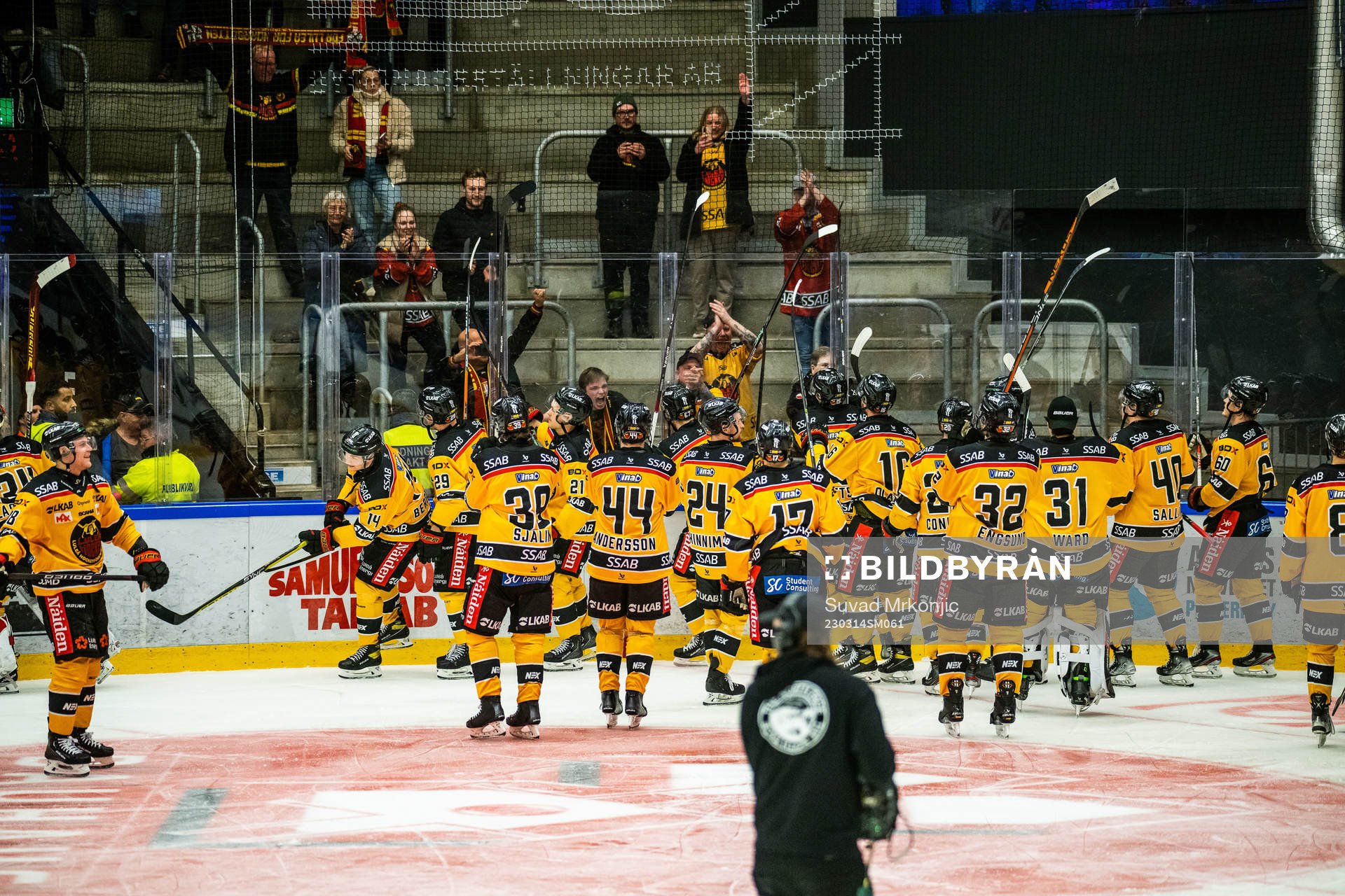 Luleås spelare jublar