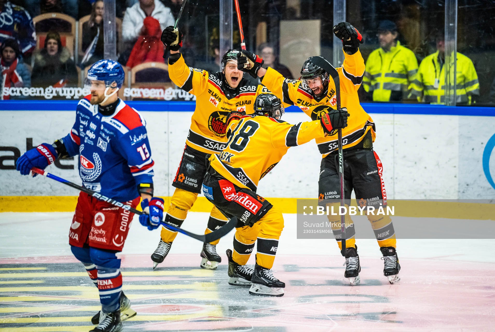 Luleås Joonas Rask jublar
