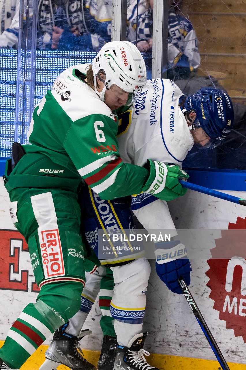 Rögles Tony Sund och Leksands Justin Glenn Kloos