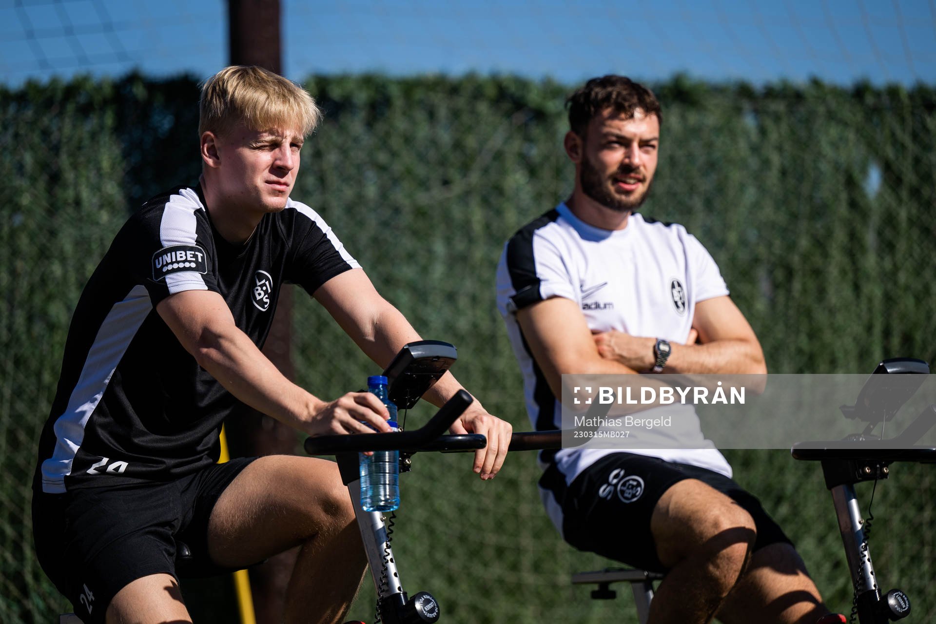 Emil Lindman och fystränare Sebastian Ceder
