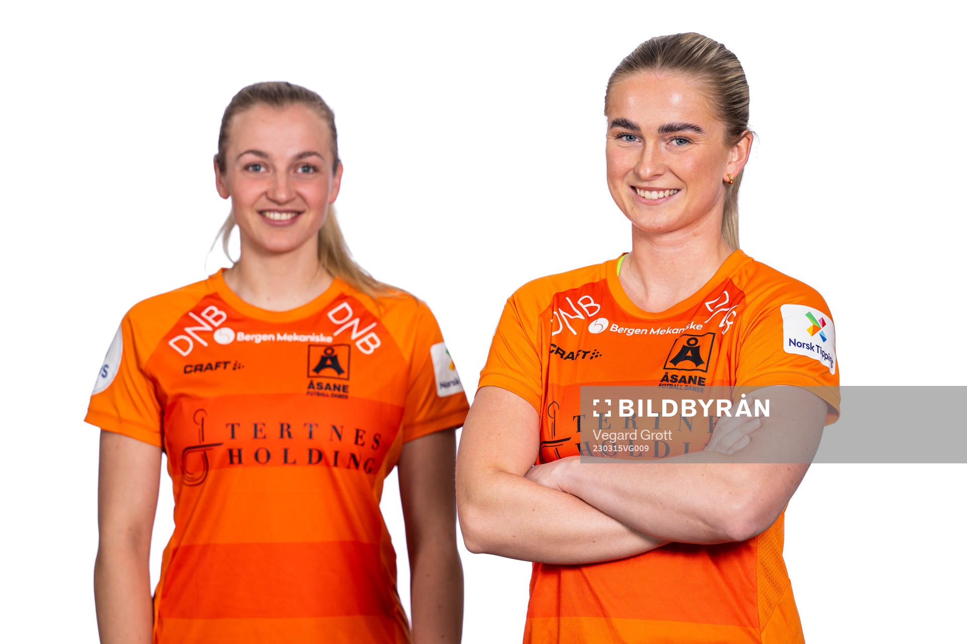Alise Tvilde Evensen and Ida Skaar Kroken of Åsane pose