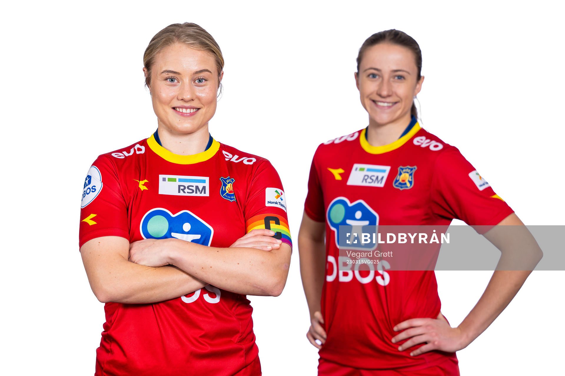 Sarah Suphellen and Ragne Svastuen of Røa pose for a