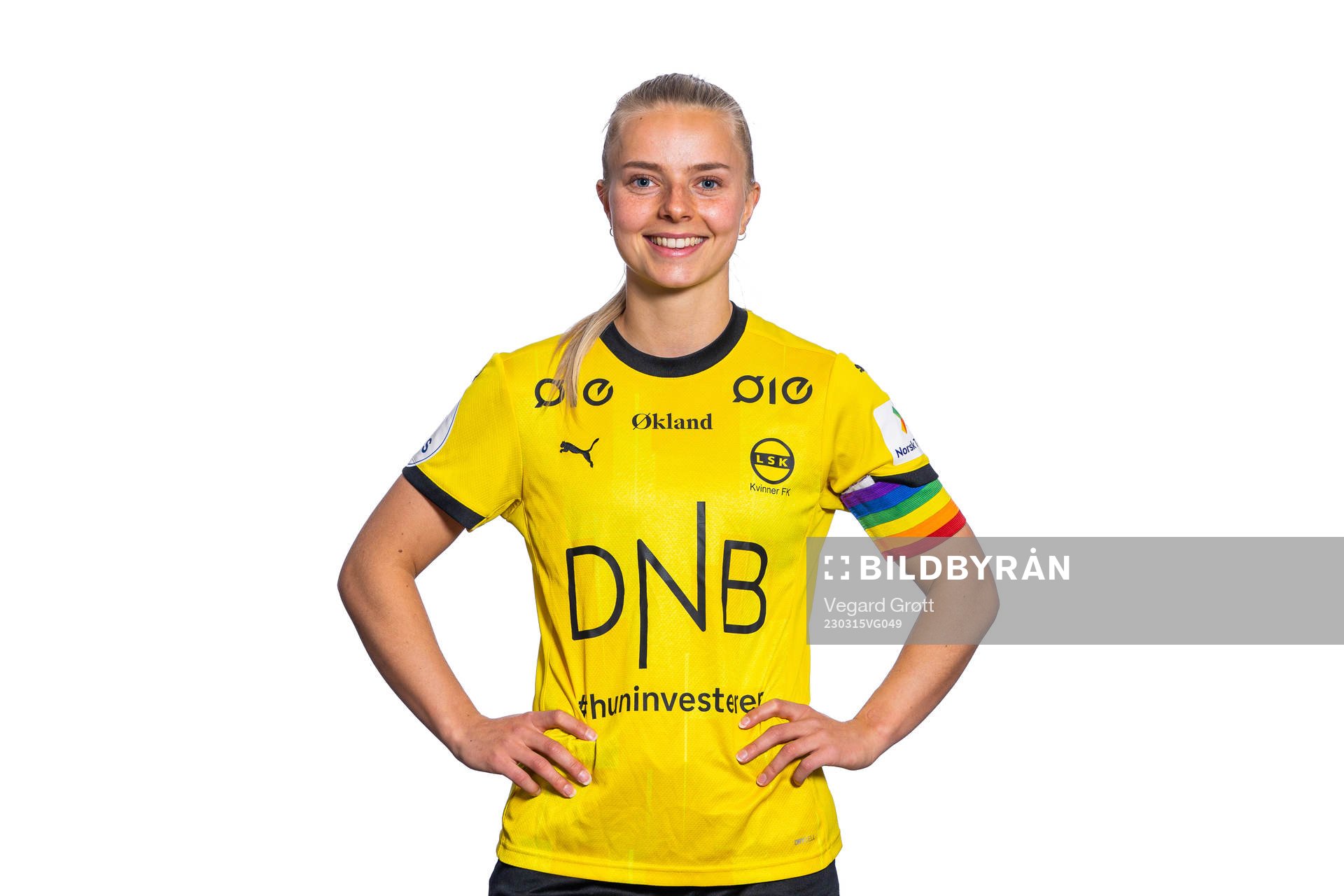 Emilie Woldvik of LSK Kvinner poses for a portrait on March 14, 2023 in Oslo. 