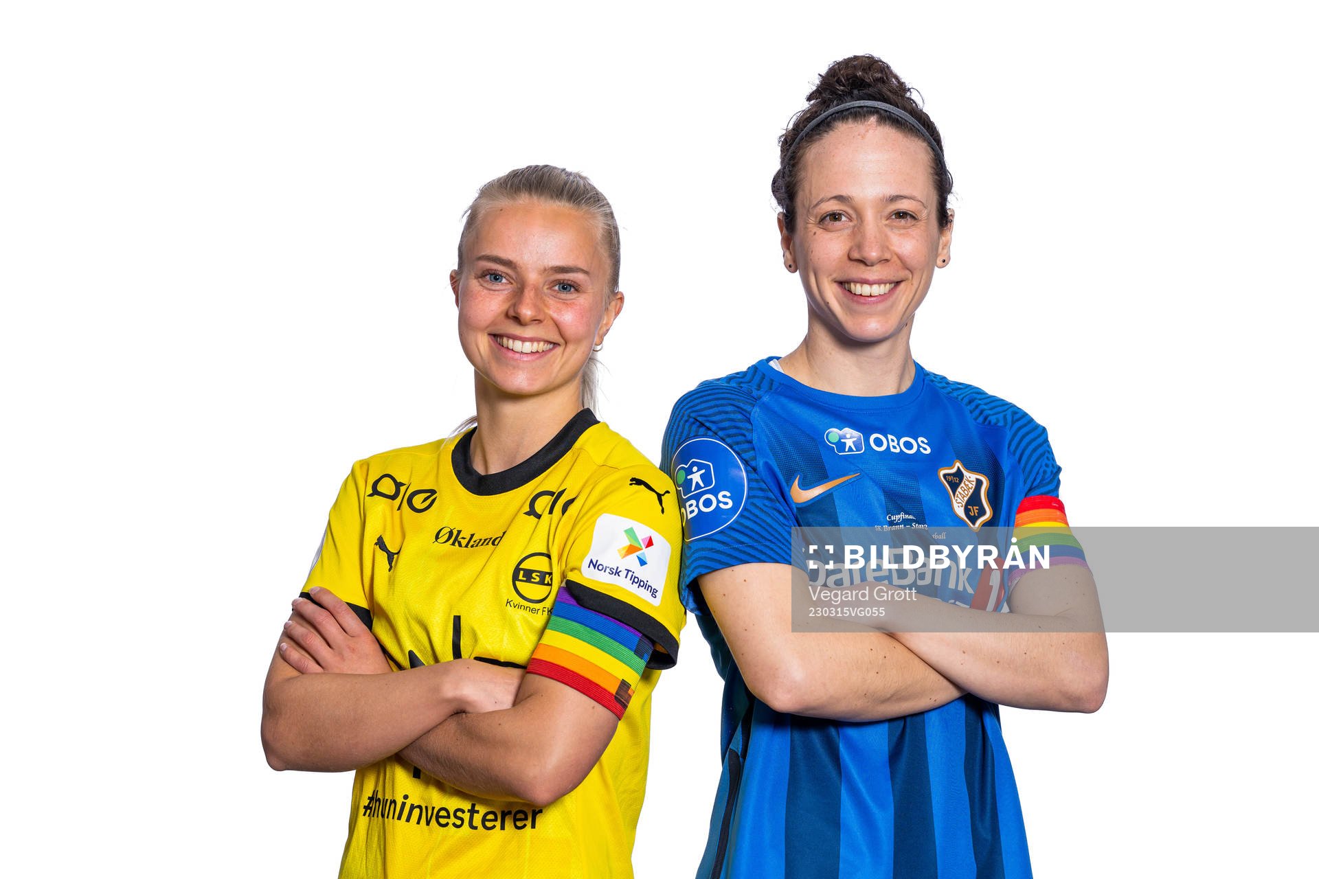 Emilie Woldvik of LSK Kvinner and Melissa Bjånesøy of