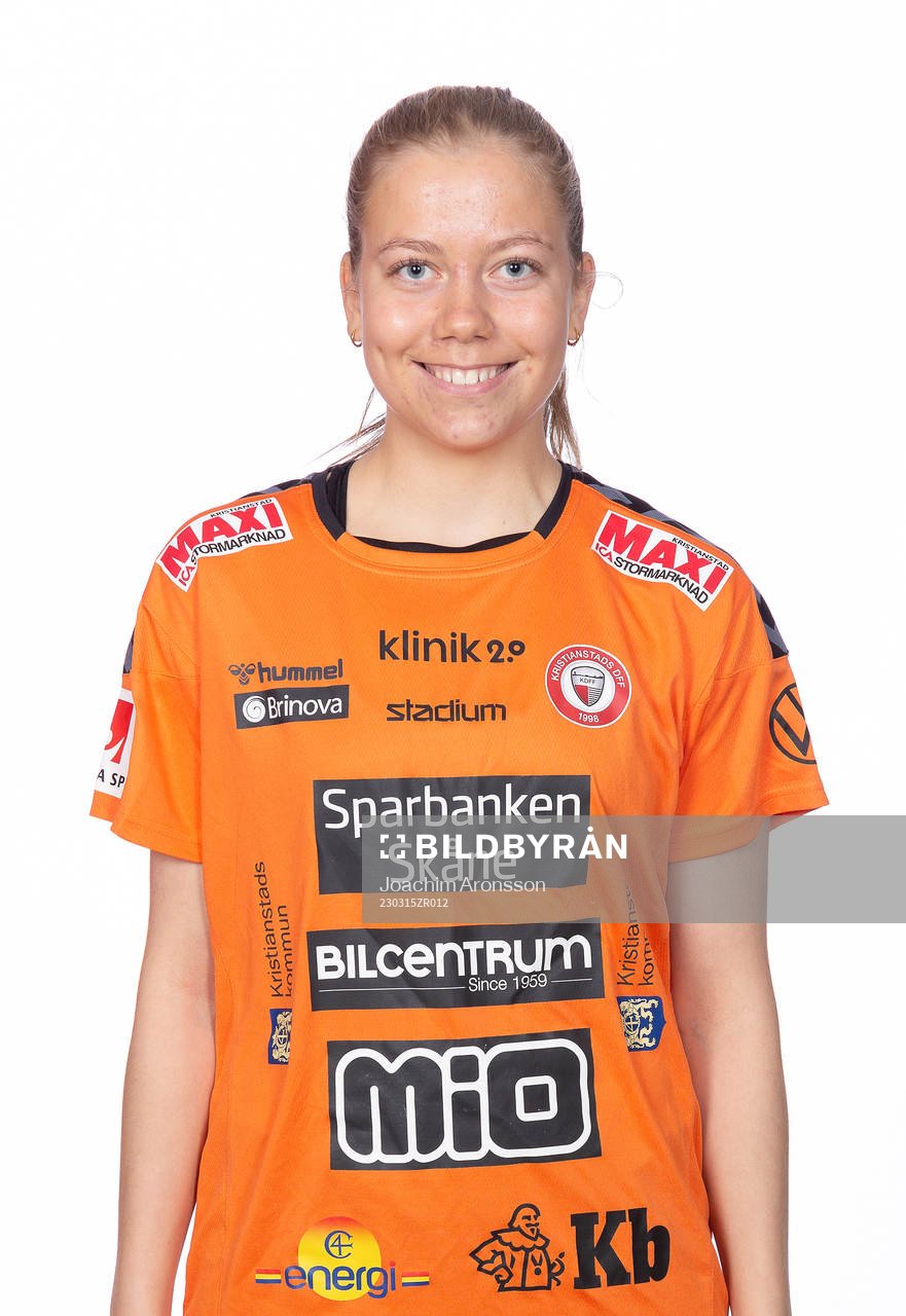 Kristianstads Amanda Andradottir poserar för ett porträtt den 15 mars 2023 i Kristianstad.