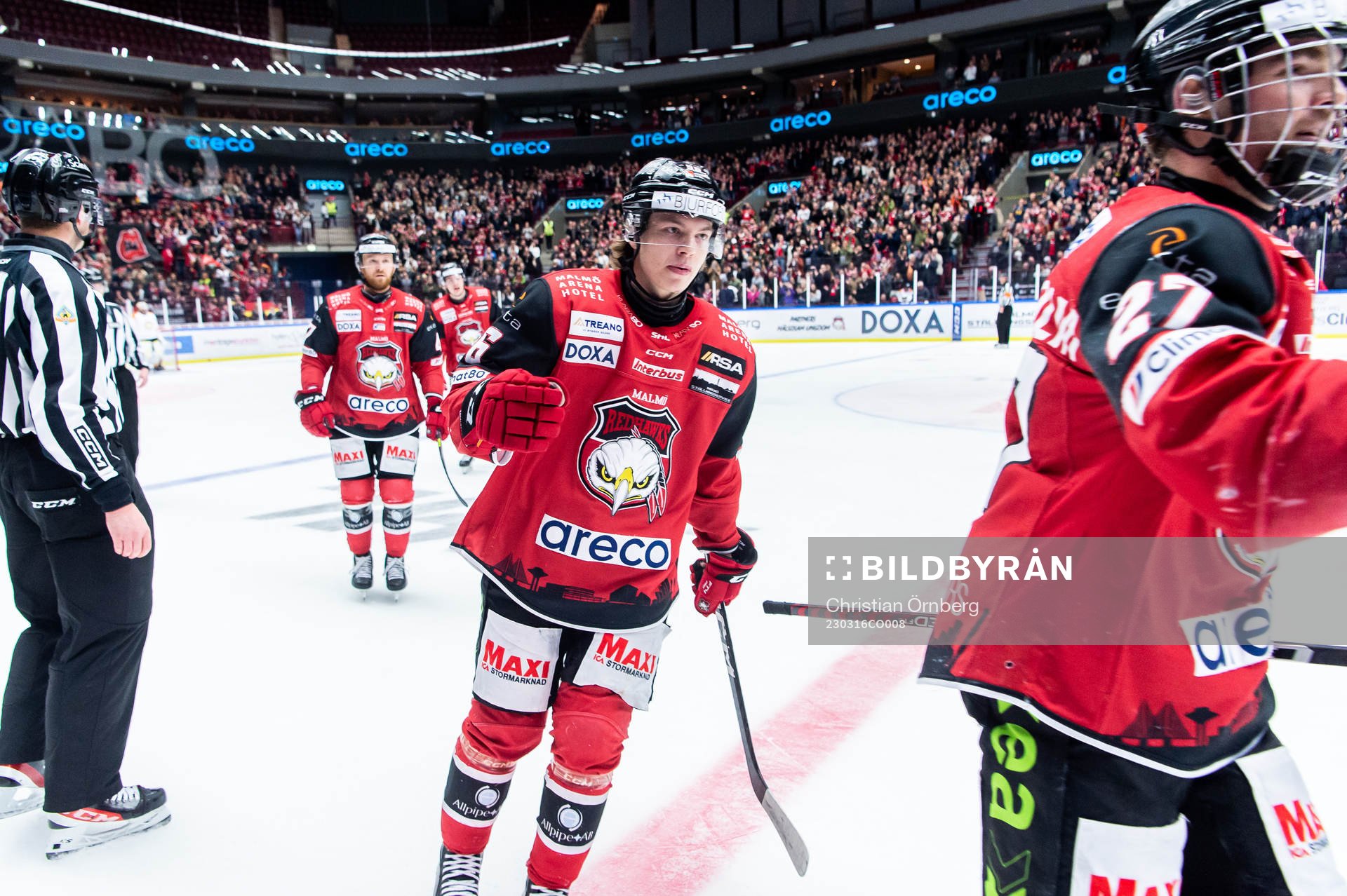 Malmö Redhawks Lukas Wernblom jublar