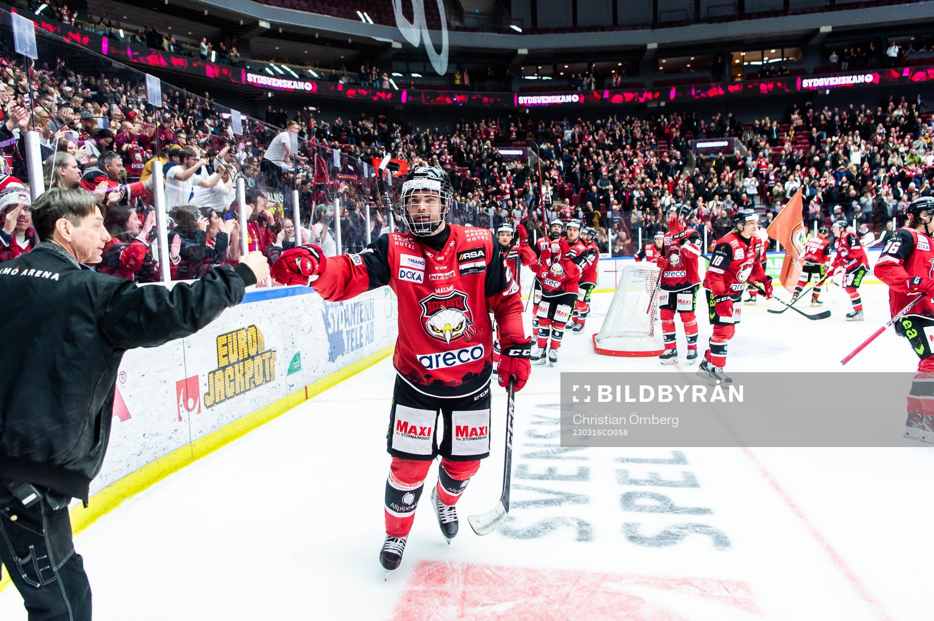 Malmö Redhawks Ponthus Westerholm jublar