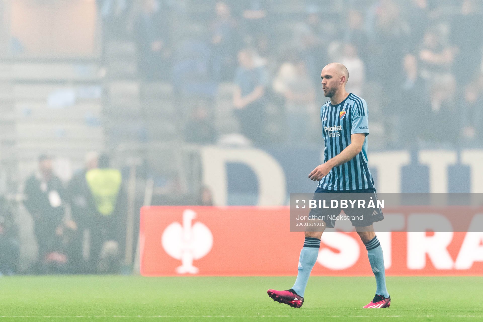 Marcus Danielson of Djurgården leaves the pitch
