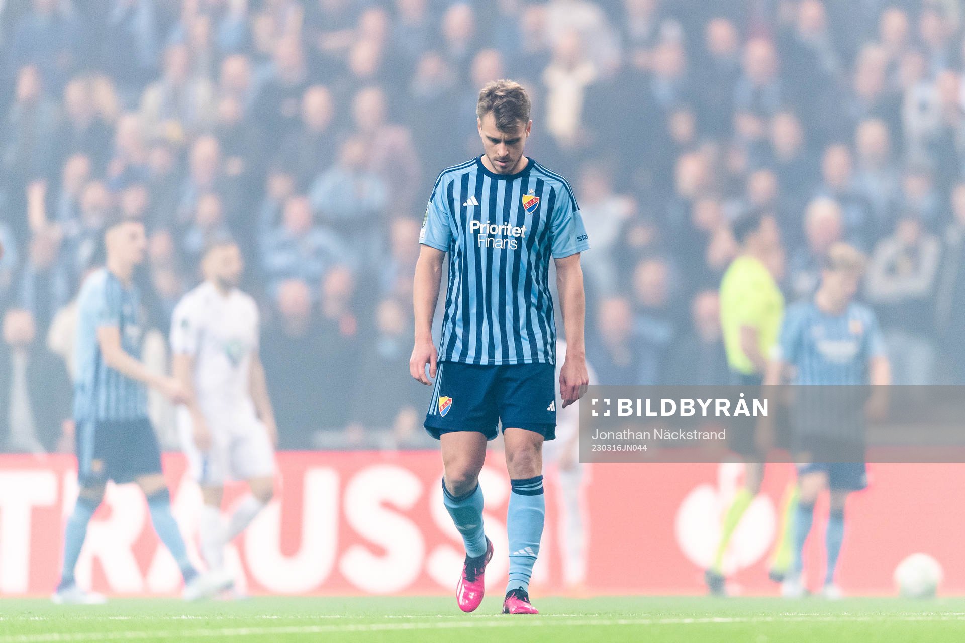 Rasmus Schuller of Djurgården looks dejected