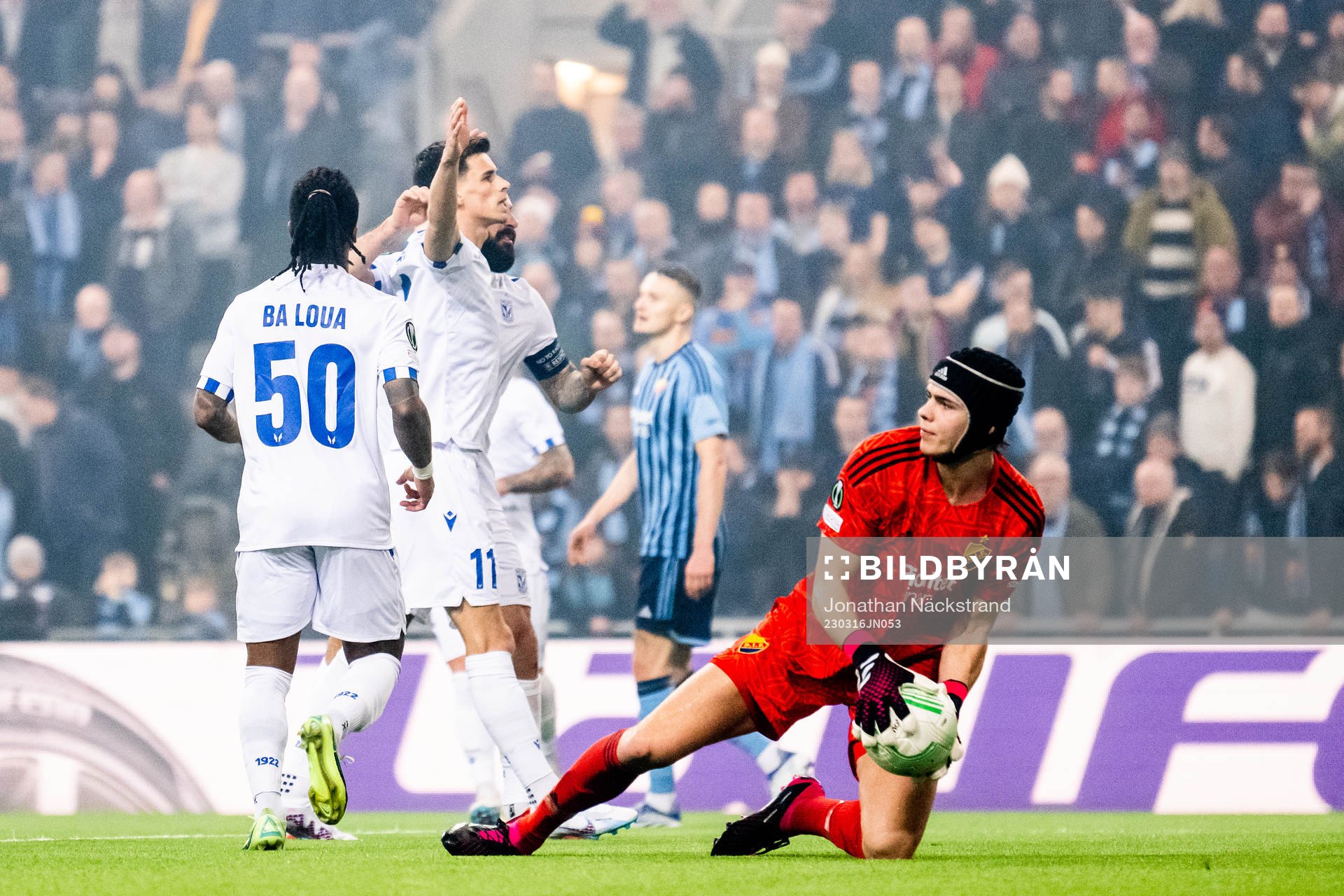 Filip Marchwinski of Lech Poznan celebrates