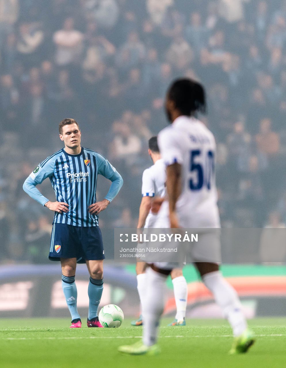 Jacob Bergström of Djurgården looks dejected
