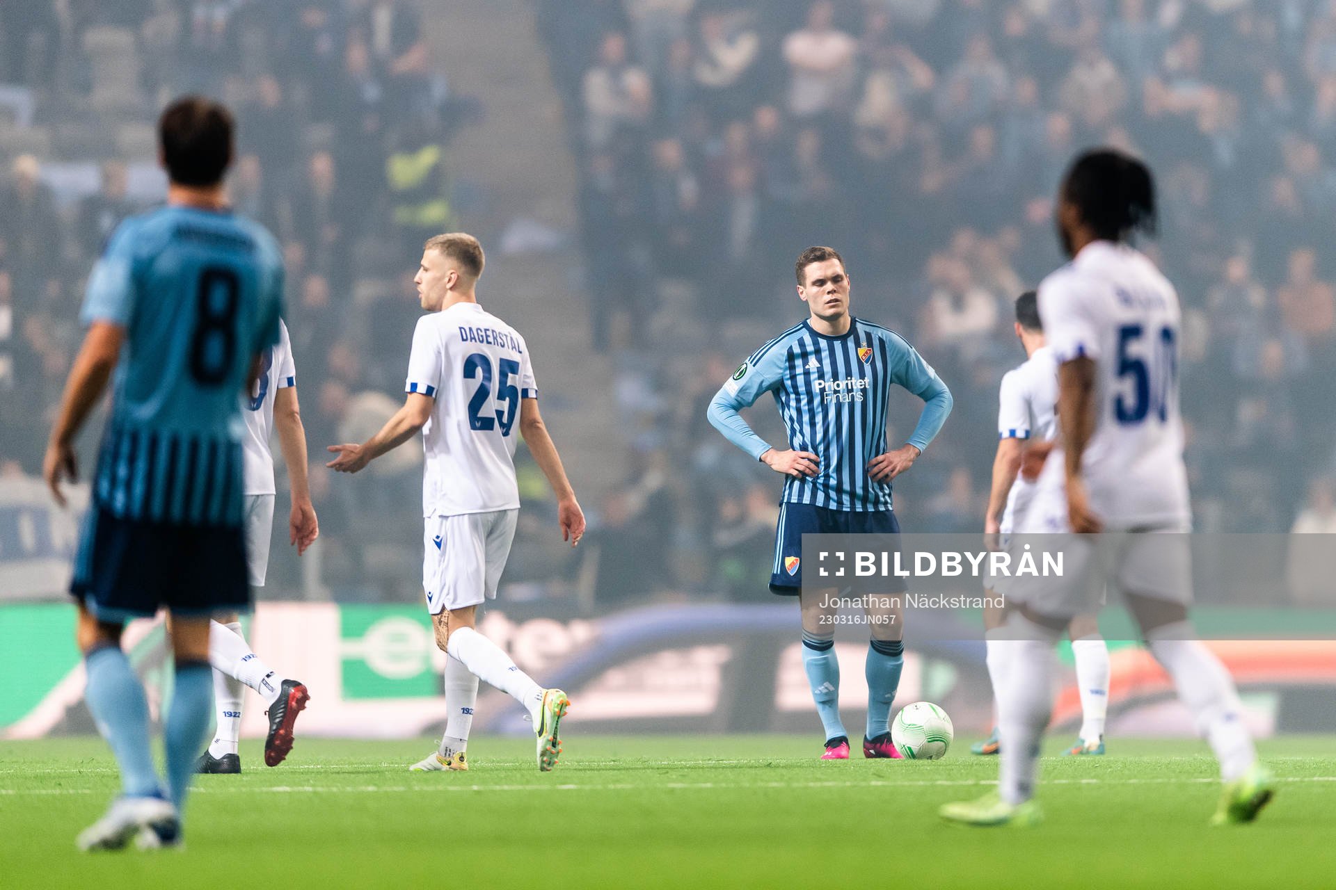 Jacob Bergström of Djurgården looks dejected