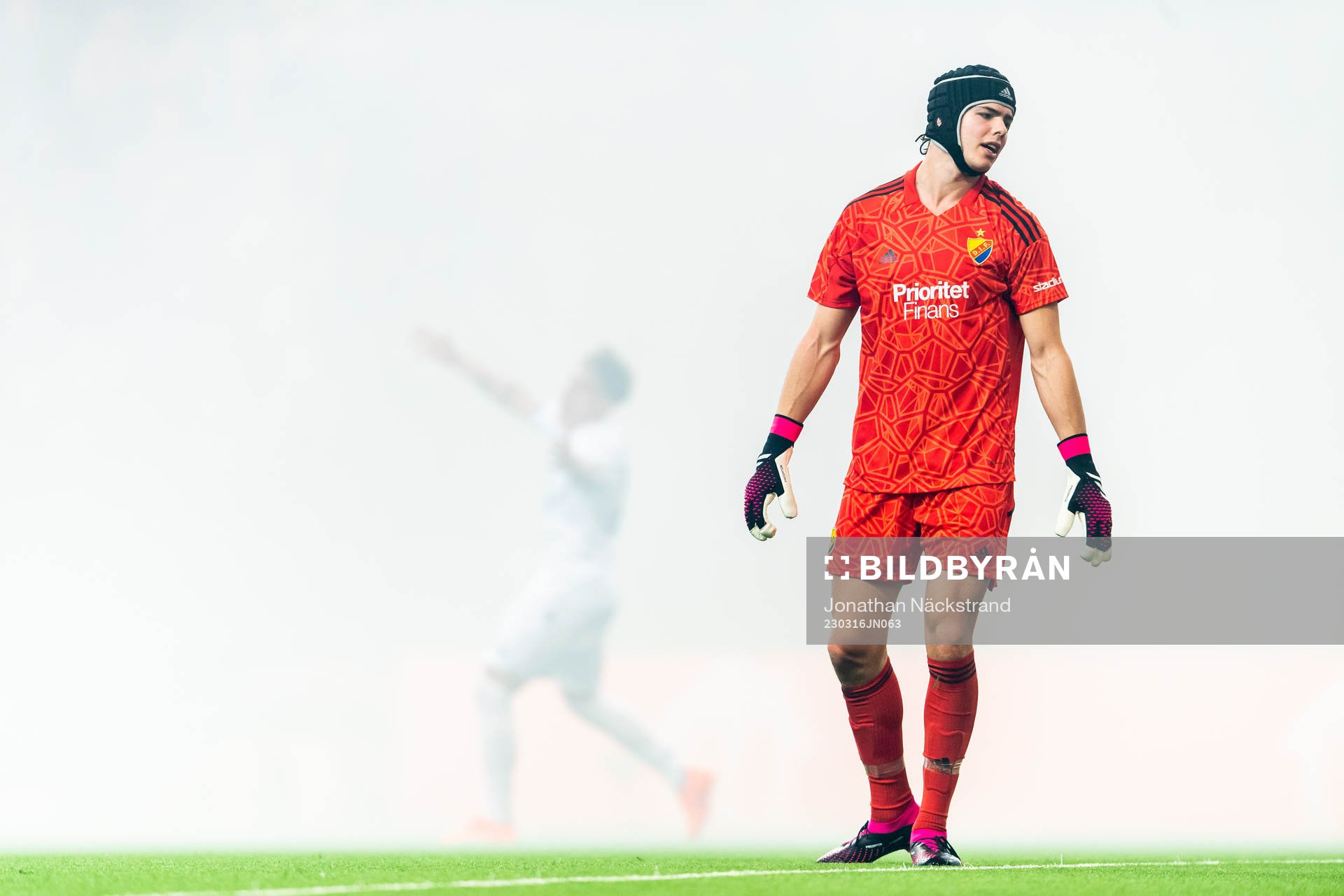 Goalkeeper Jacob Widell Zetterström of Djurgården looks