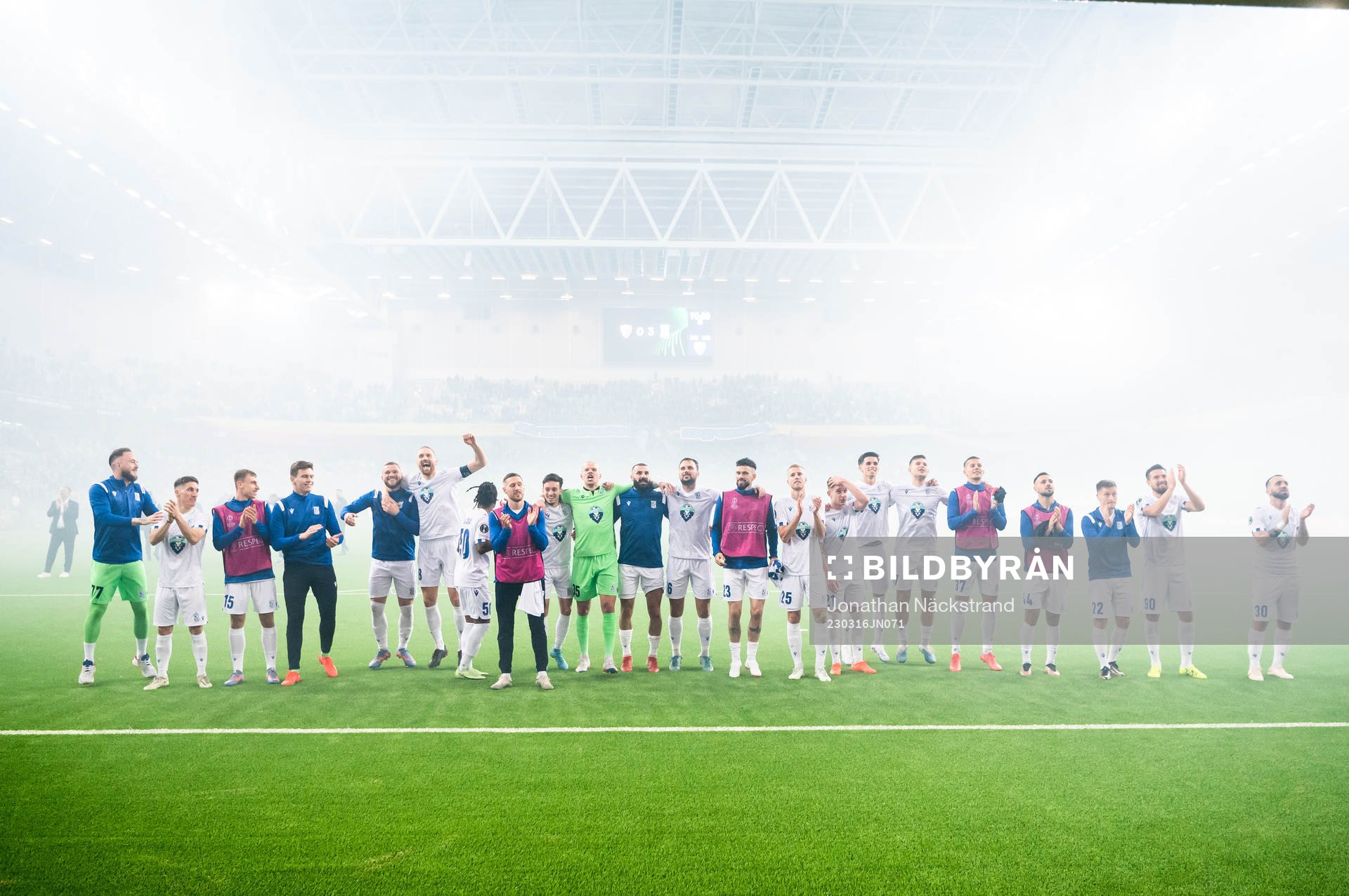 Players of Lech Poznan celebrate