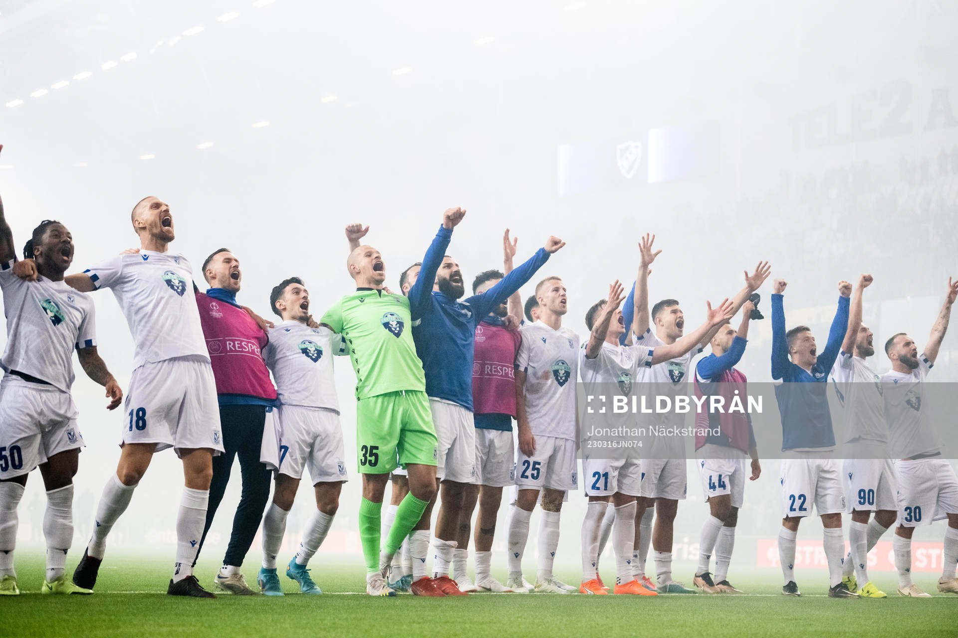 Players of Lech Poznan celebrate