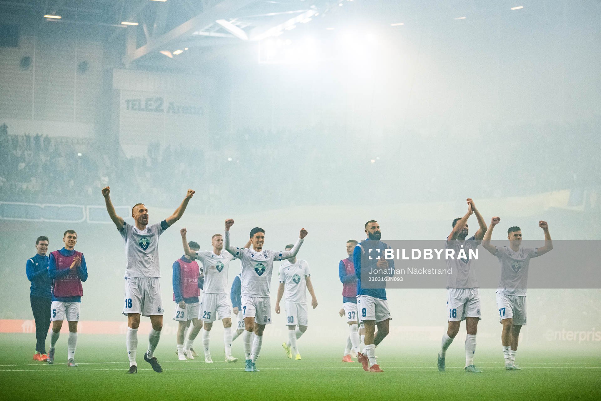 Players of Lech Poznan celebrate