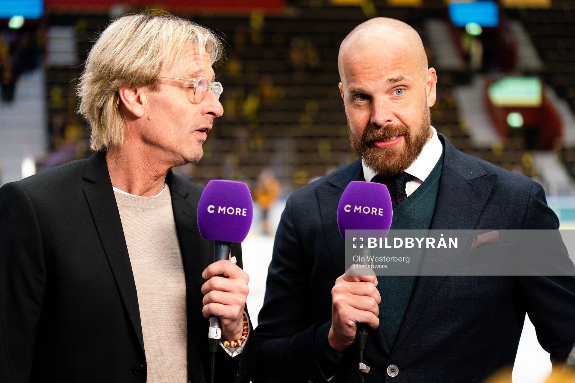 Cmores Patrik Westberg och Sanny Lindström