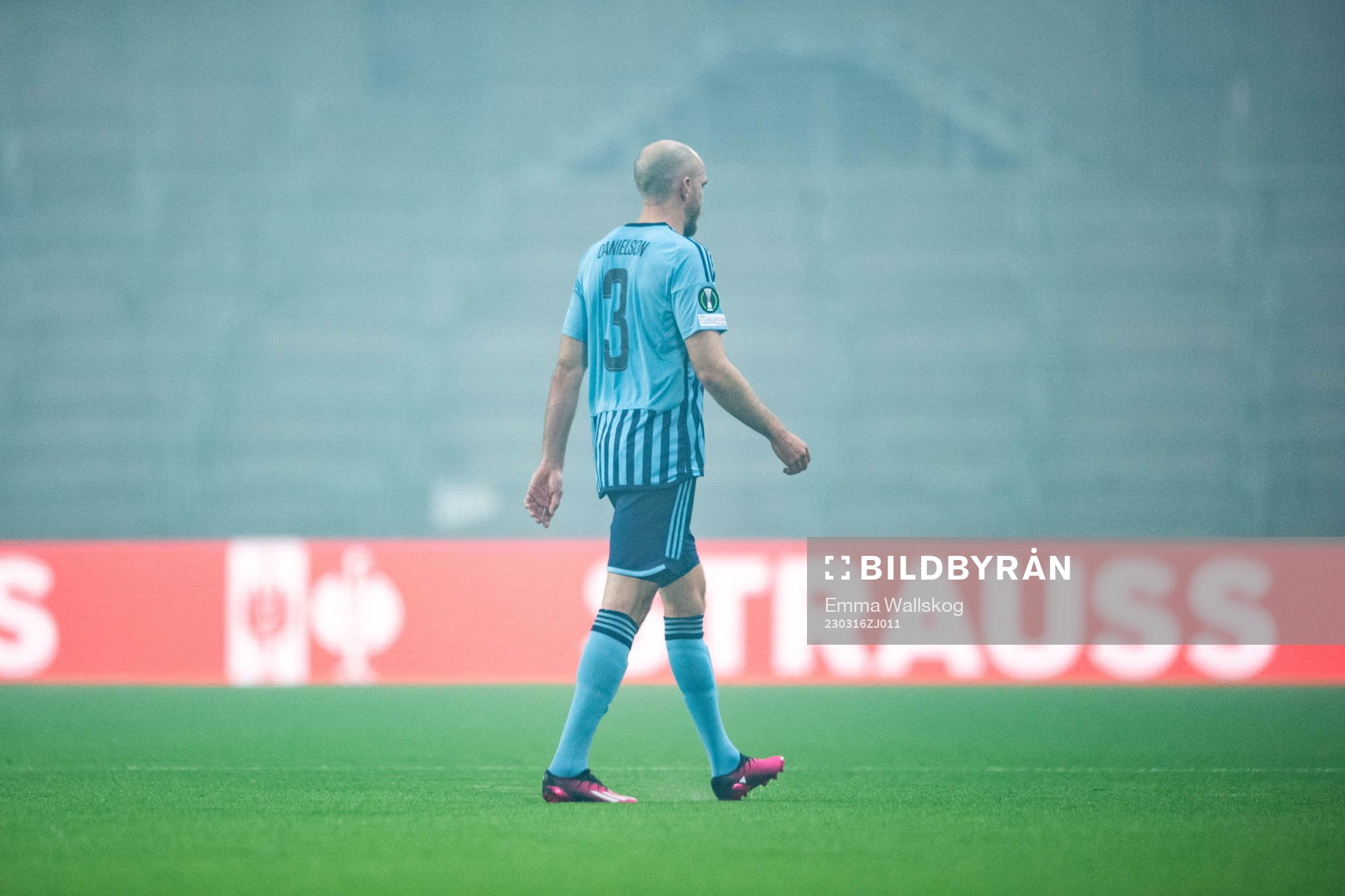 Marcus Danielson of Djurgården looks dejected leaving the