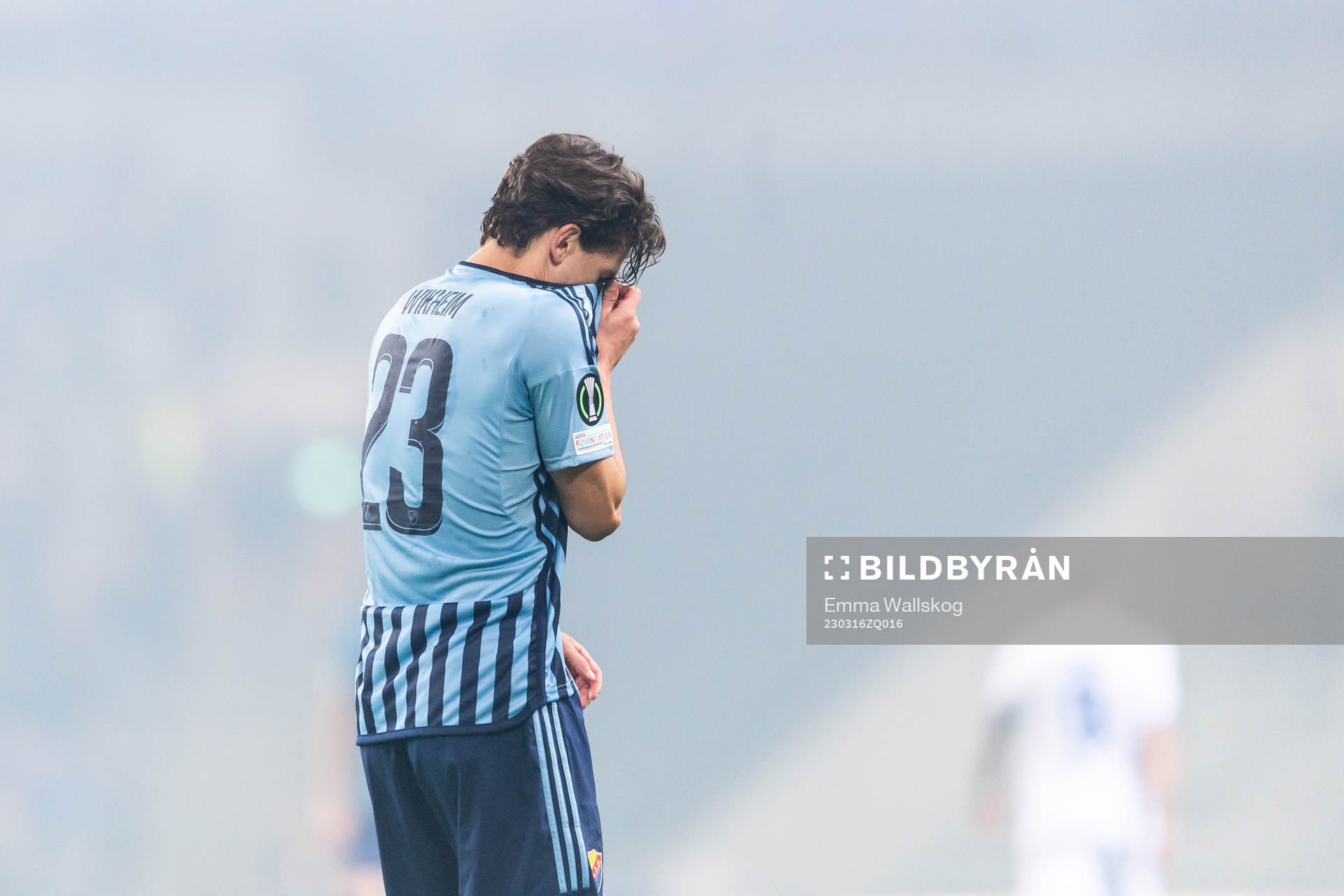 Gustav Wikheim of Djurgården looks dejected
