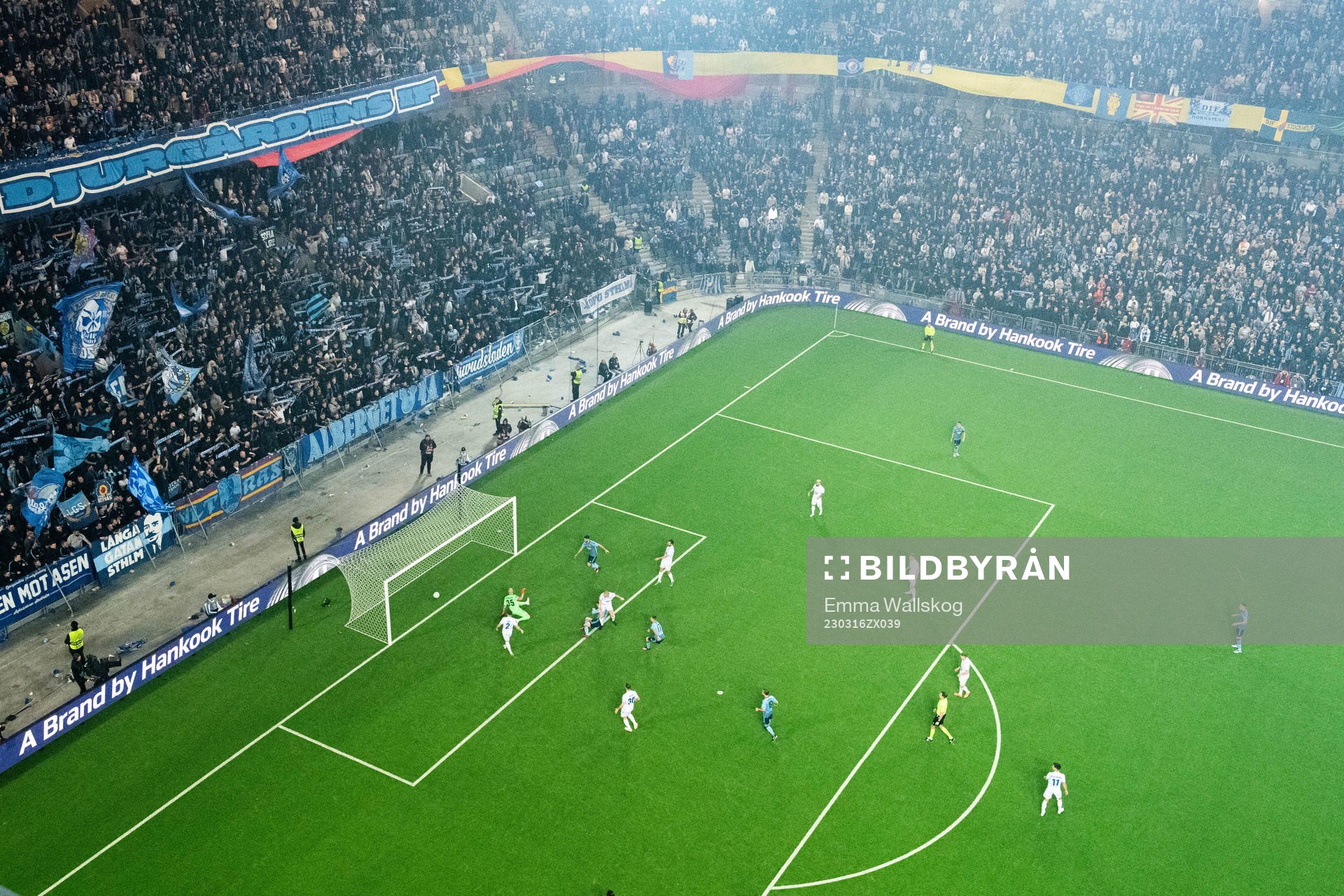 Jacob Bergström of Djurgården scores a goal that is later