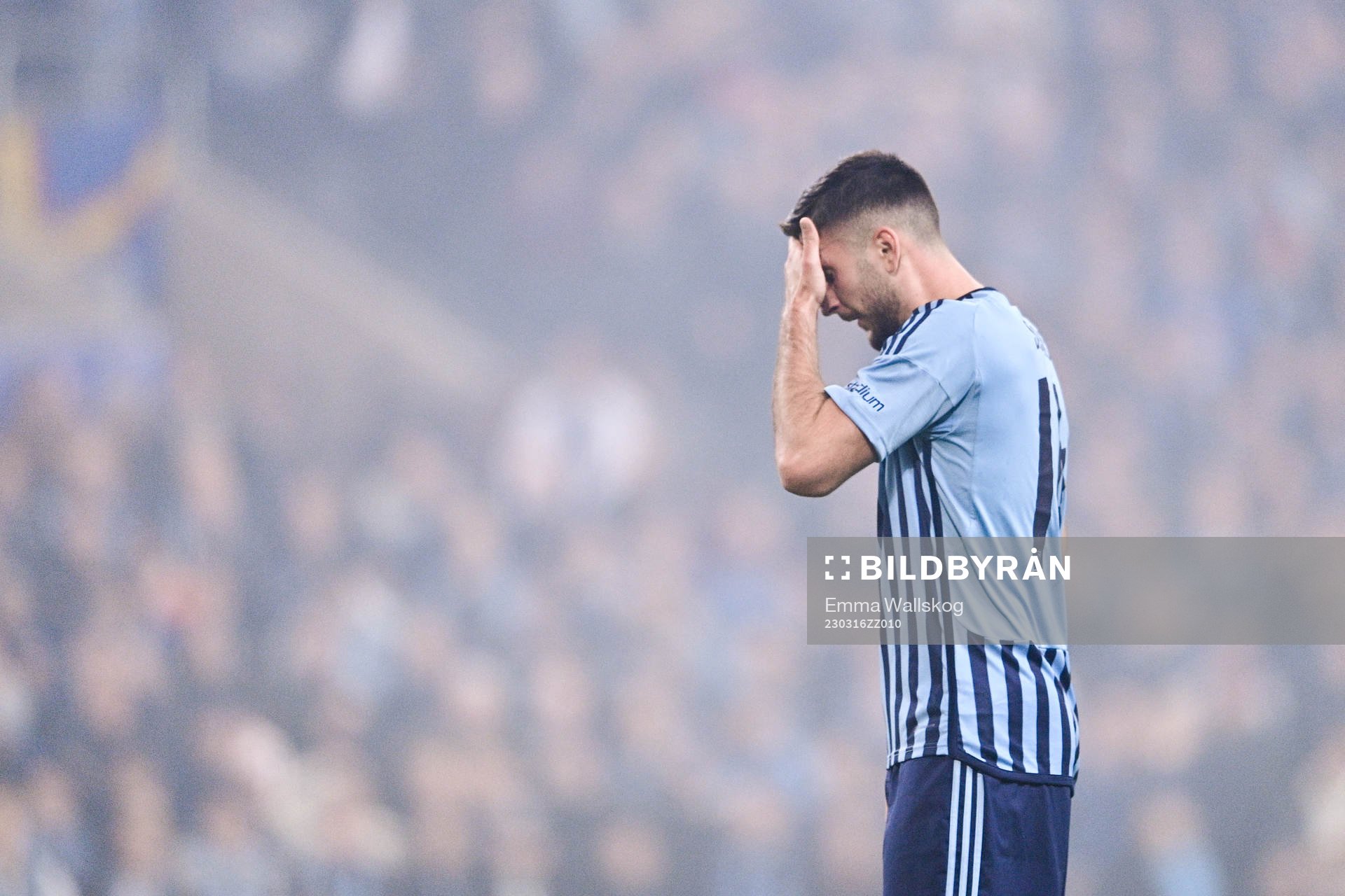 Besard Sabovic of Djurgården looks dejected