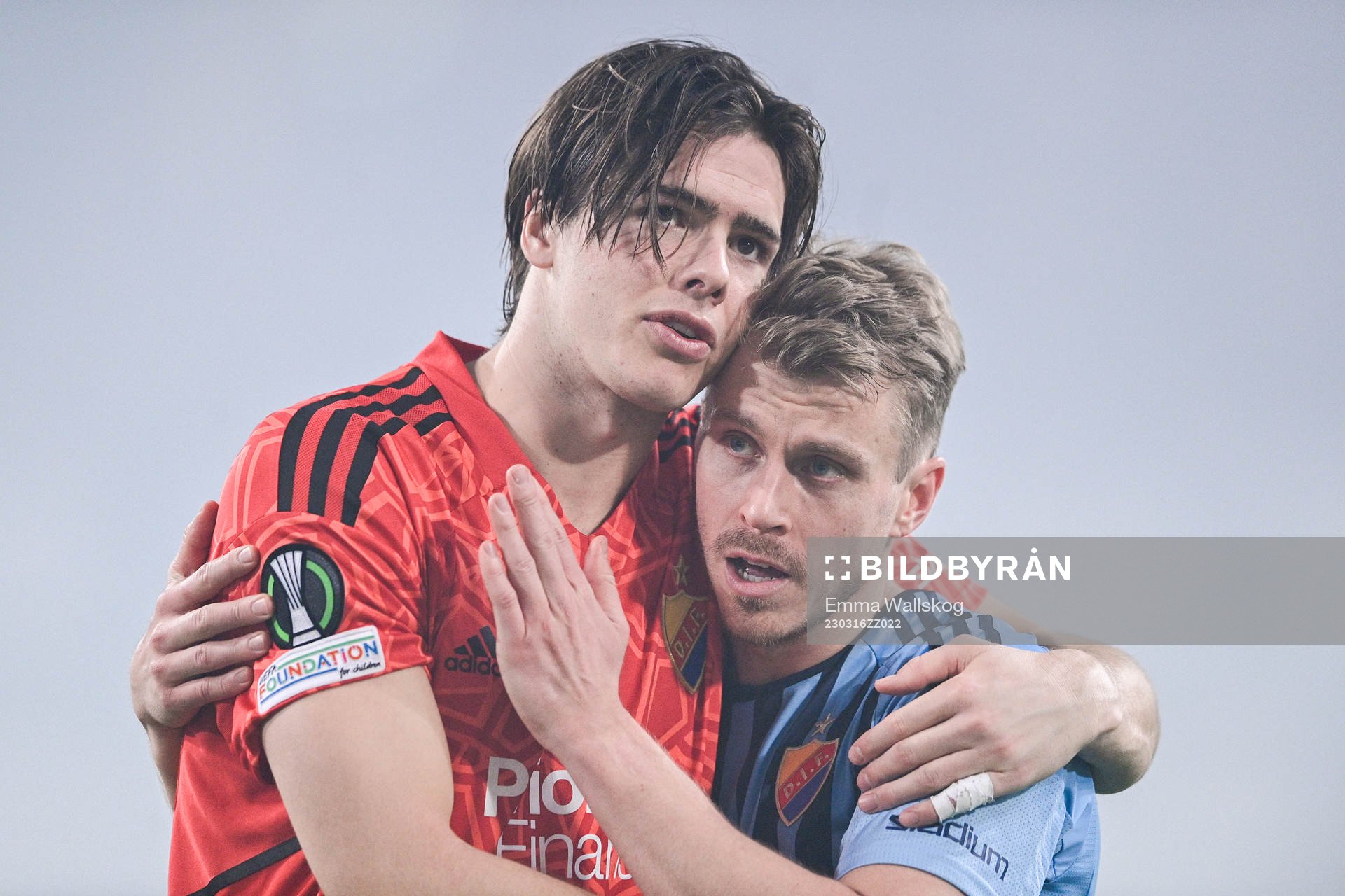 Goalkeeper Jacob Widell Zetterström and Rasmus Schuller of