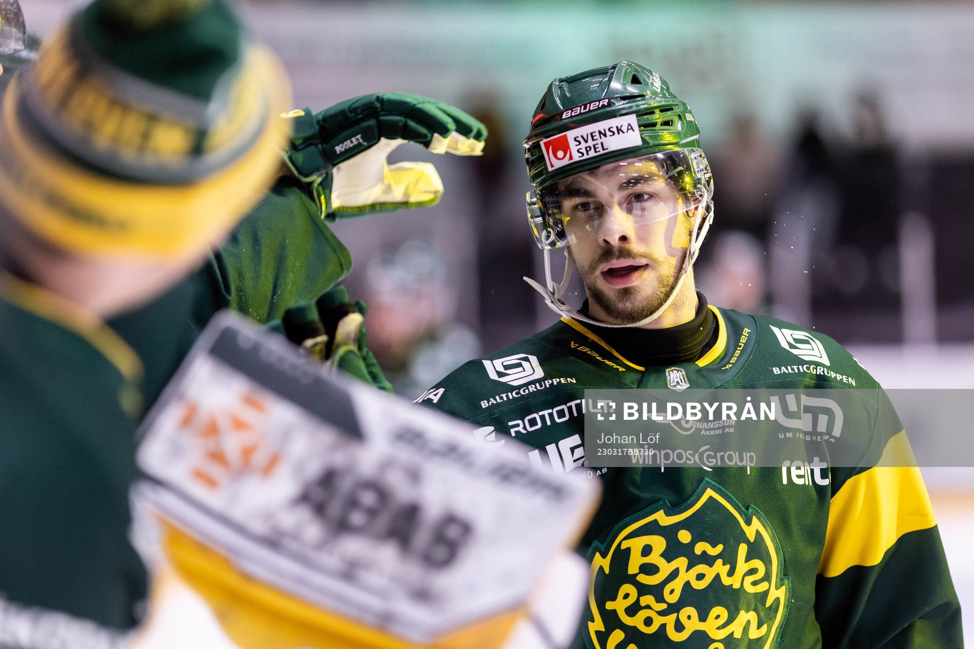Björklövens Gustav Possler jublar