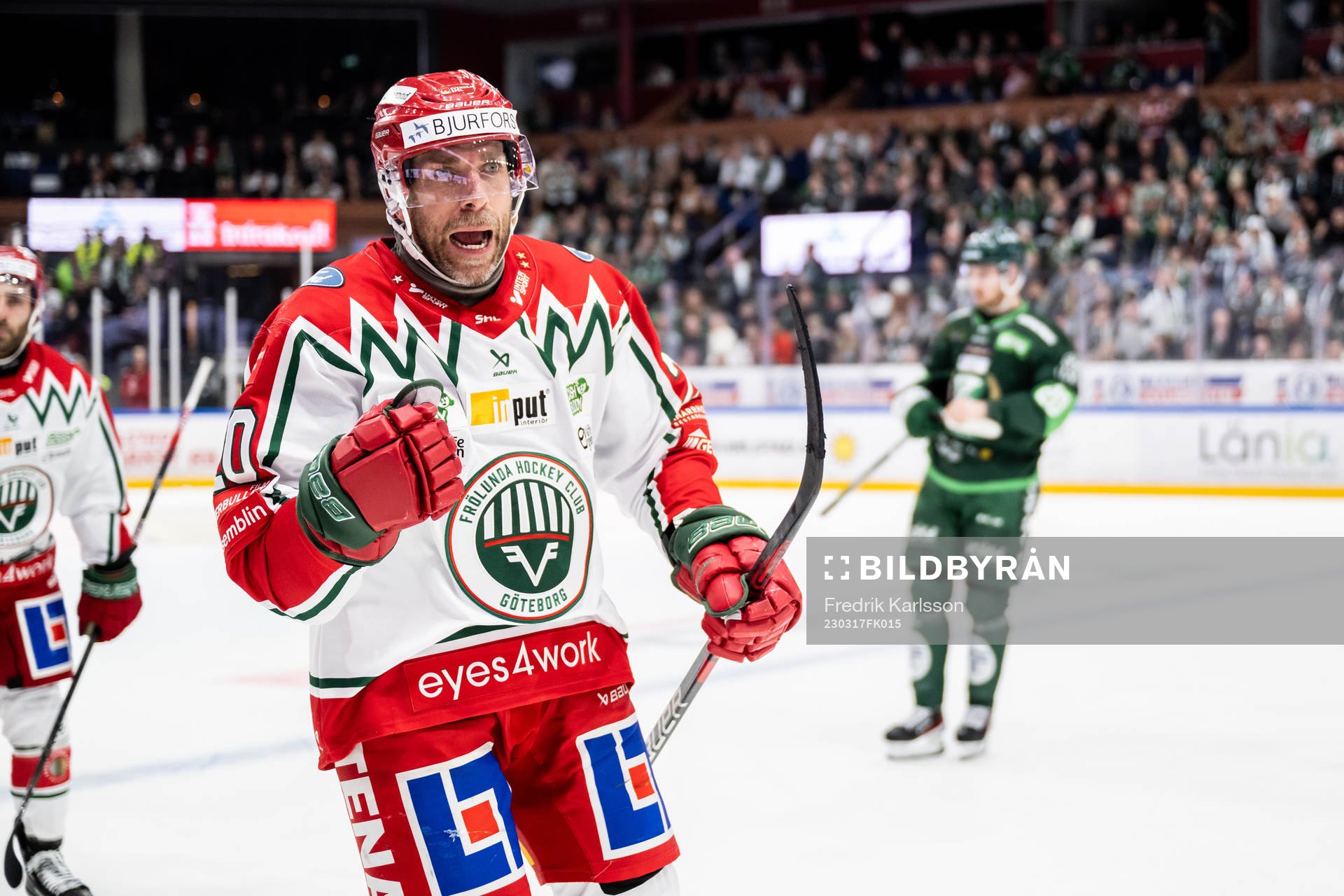 Frölundas Joel Lundqvist jublar