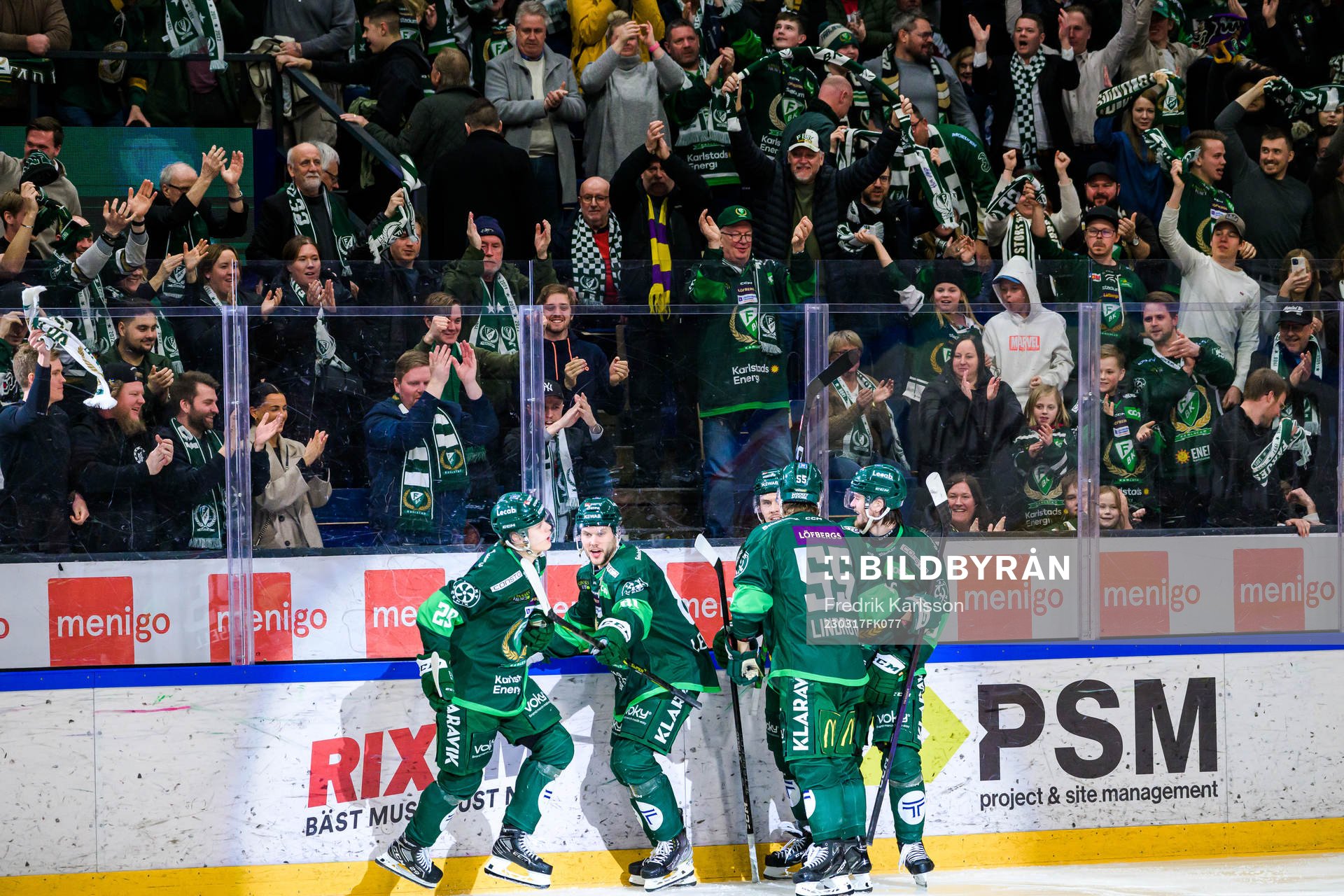 Färjestads Lucas Forsell, Theodor Lennström, Joakim