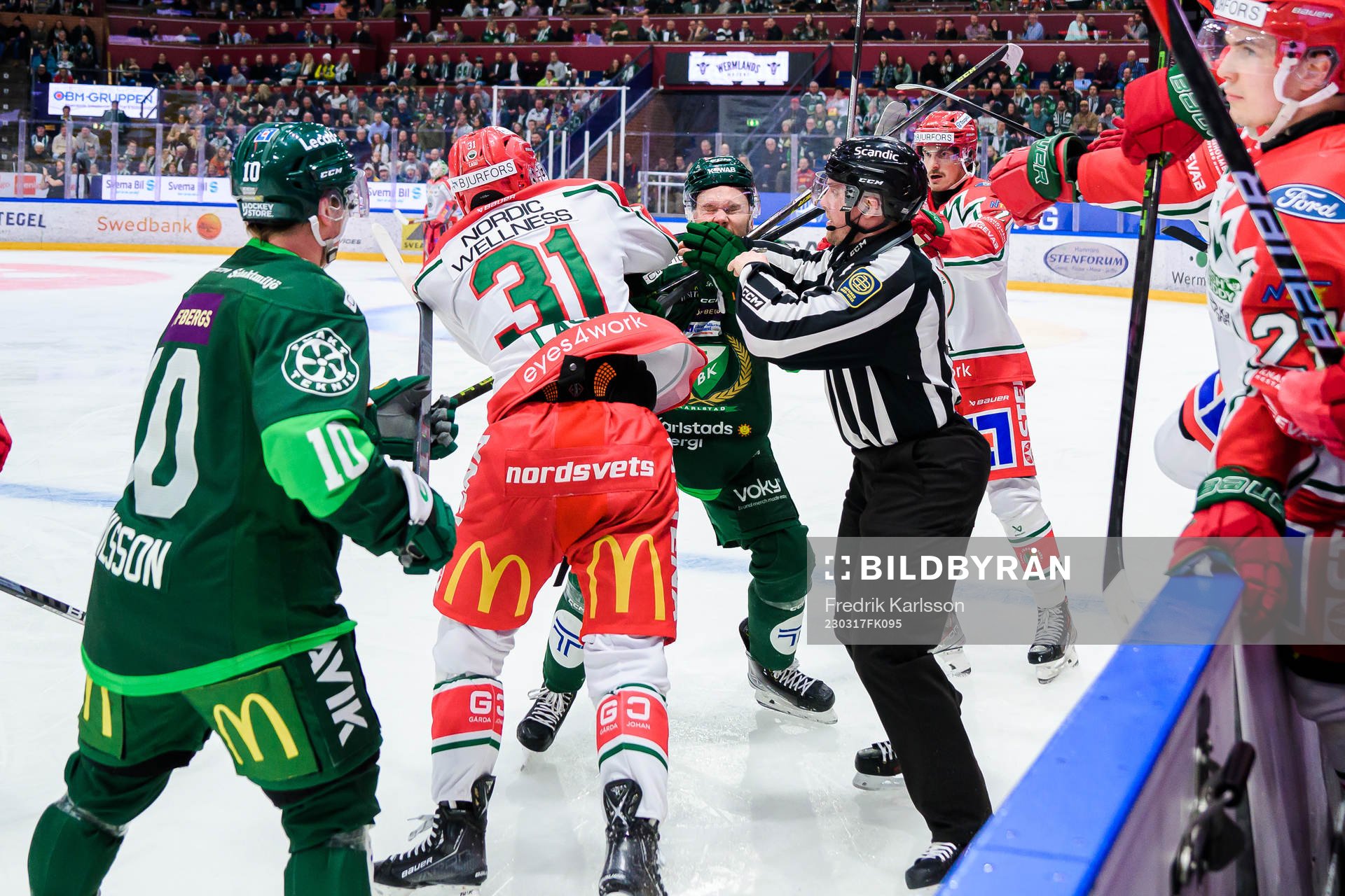 Frölundas Nicklas Lasu och Färjestads Theodor Lennström