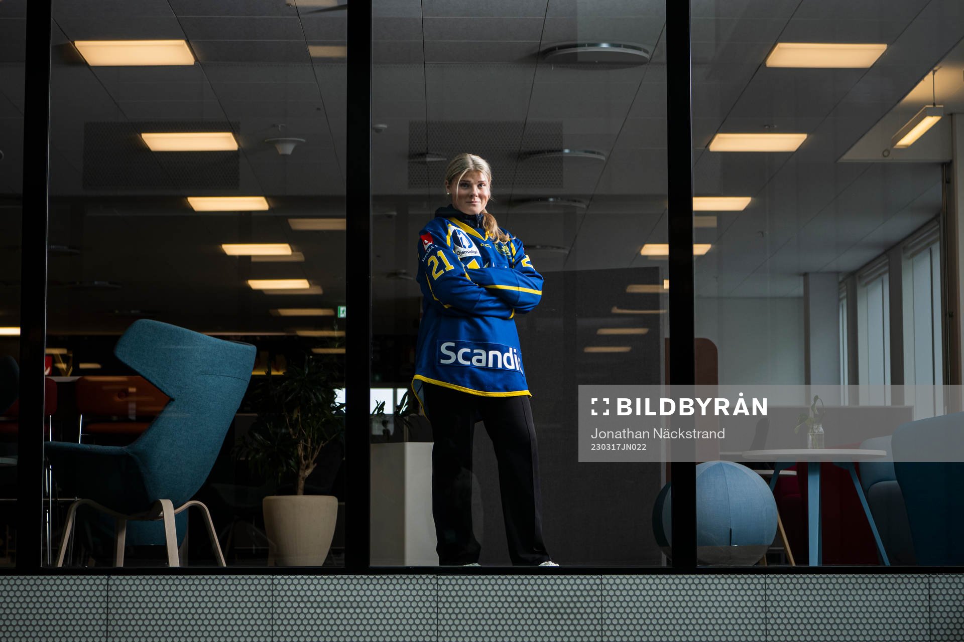 Forward Lova Blom of  Sweden’s women national Ice Hockey