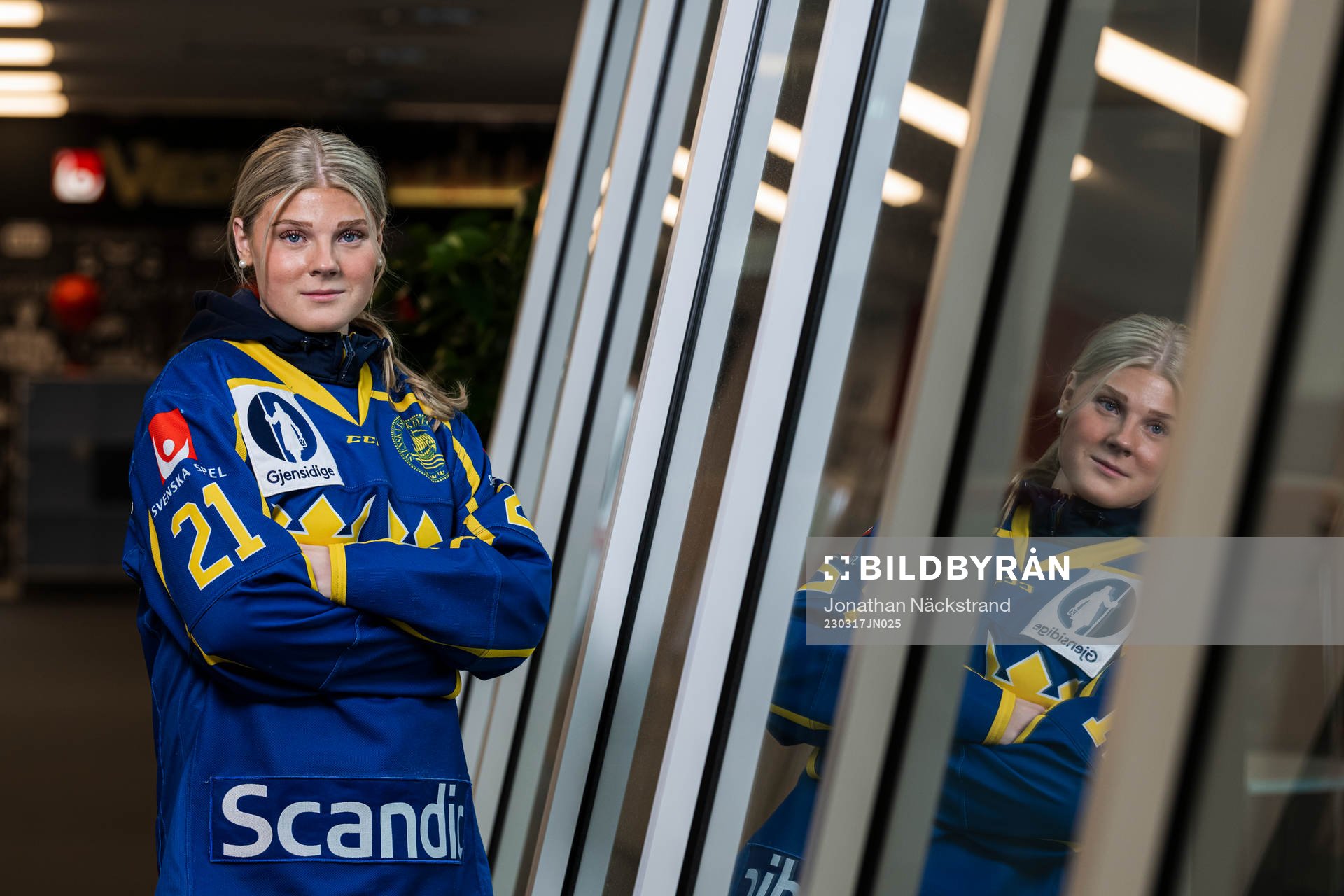 Forward Lova Blom of  Sweden’s women national Ice Hockey