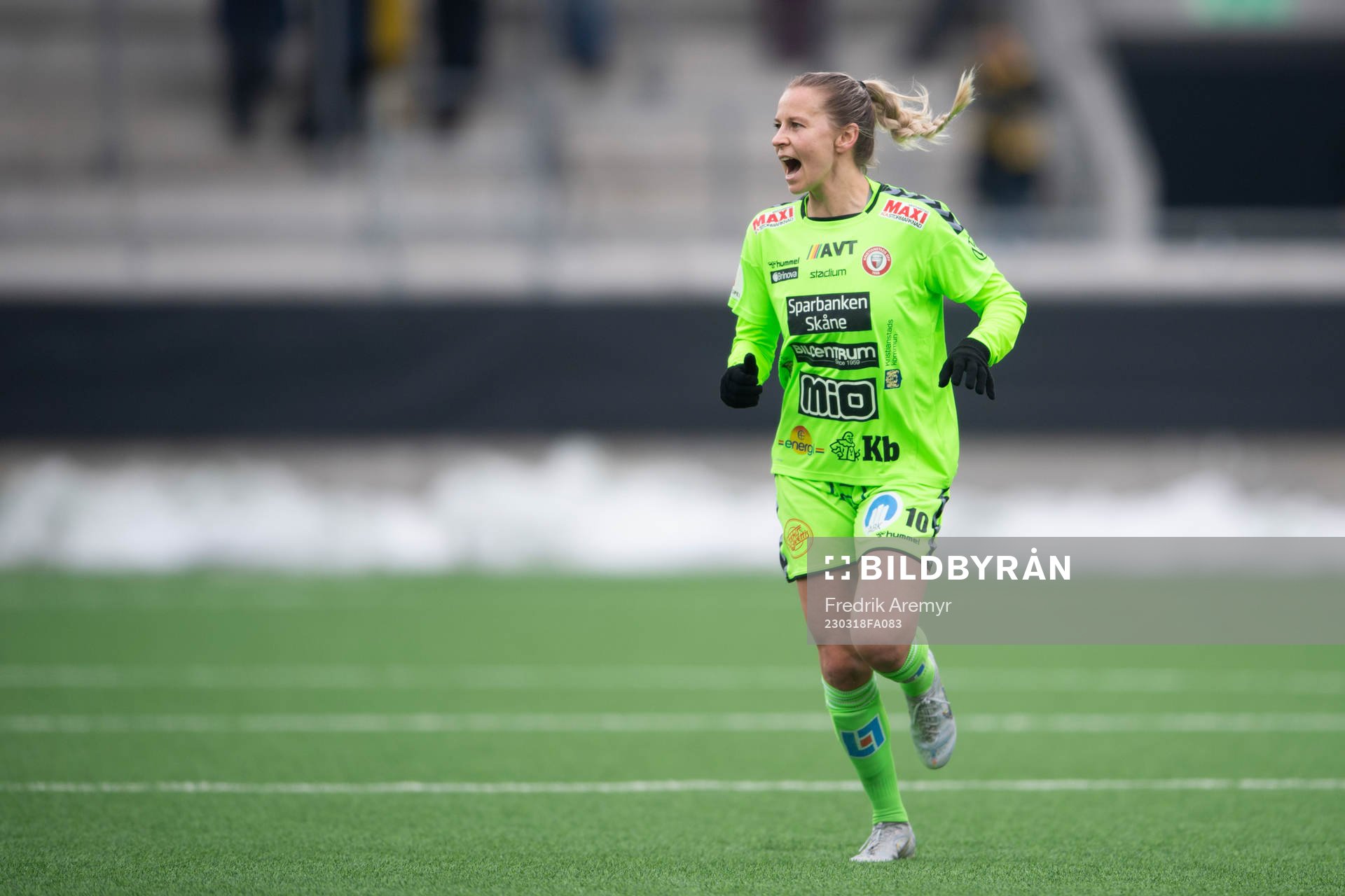 Kristianstads målskytt Emmi Alanen jublar