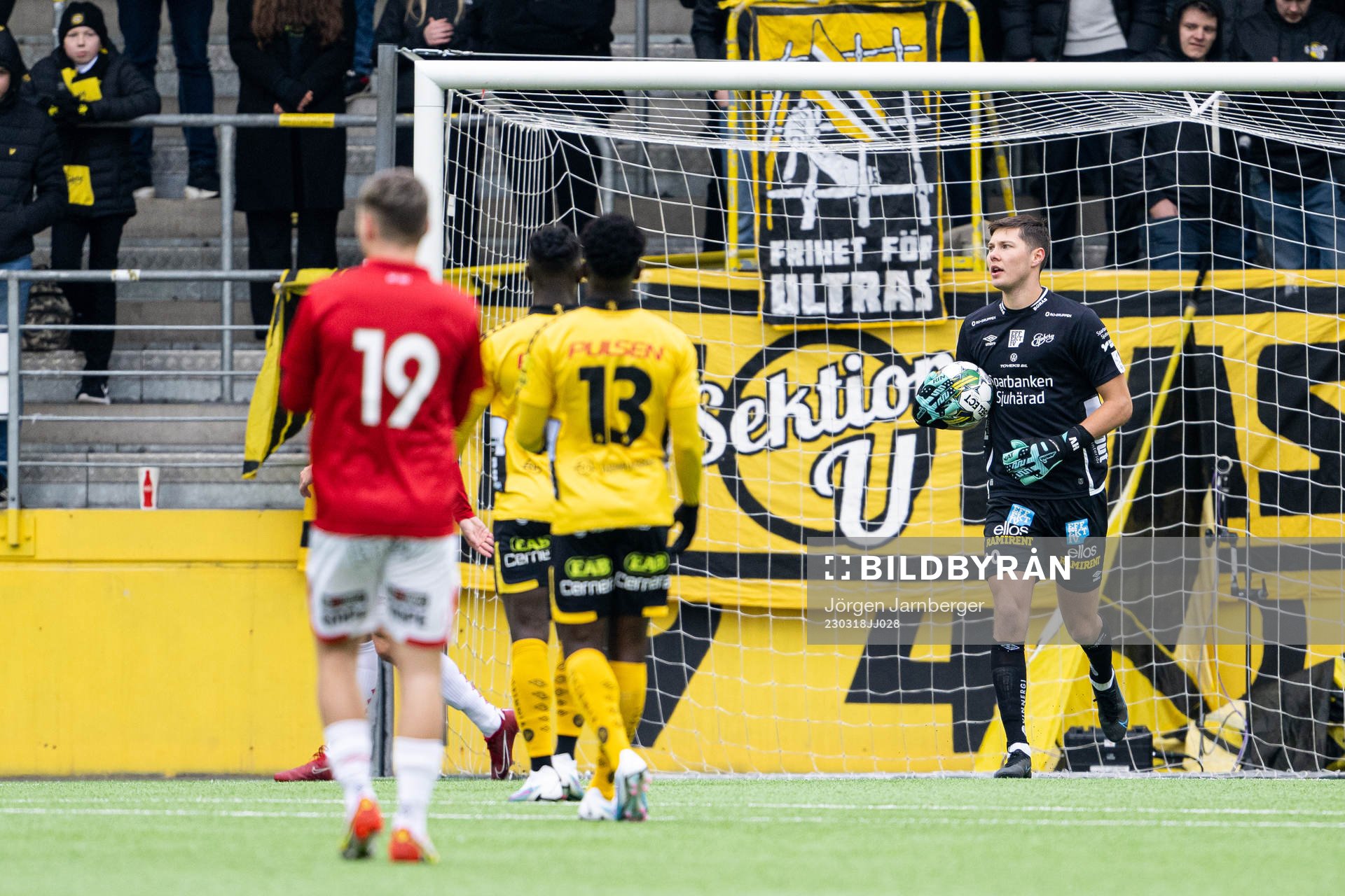 Elfsborgs målvakt Hakon Rafn Valdimarsson under träningsmatchen mellan Elfsborg och Degerfors den 18 mars 2023 i Borås. 