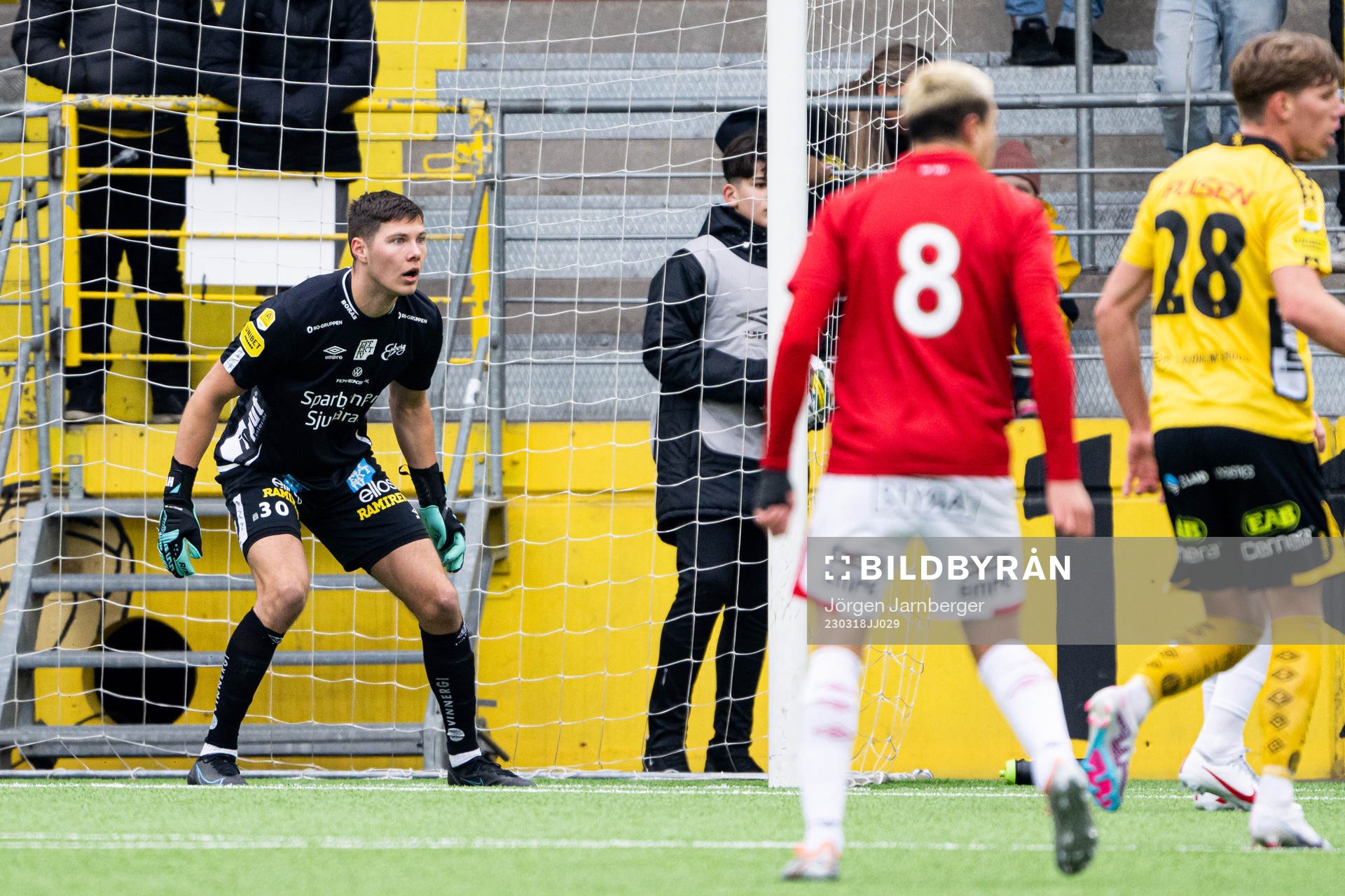 Elfsborgs målvakt Hakon Rafn Valdimarsson under träningsmatchen mellan Elfsborg och Degerfors den 18 mars 2023 i Borås. 