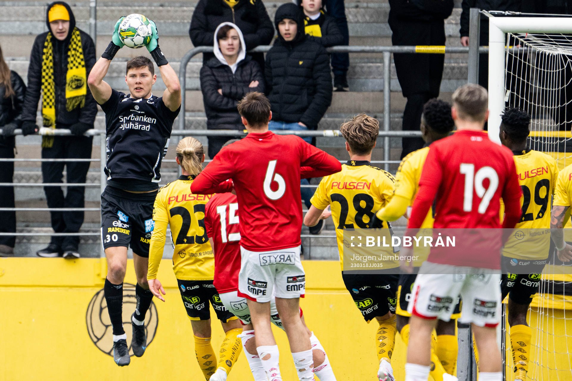 Elfsborgs målvakt Hakon Rafn Valdimarsson under träningsmatchen mellan Elfsborg och Degerfors den 18 mars 2023 i Borås. 